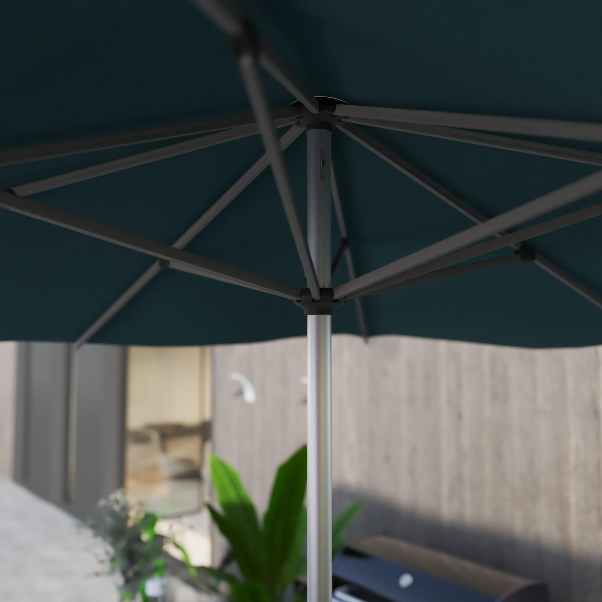 Parasol NATERIAL Aura vert carré - 2