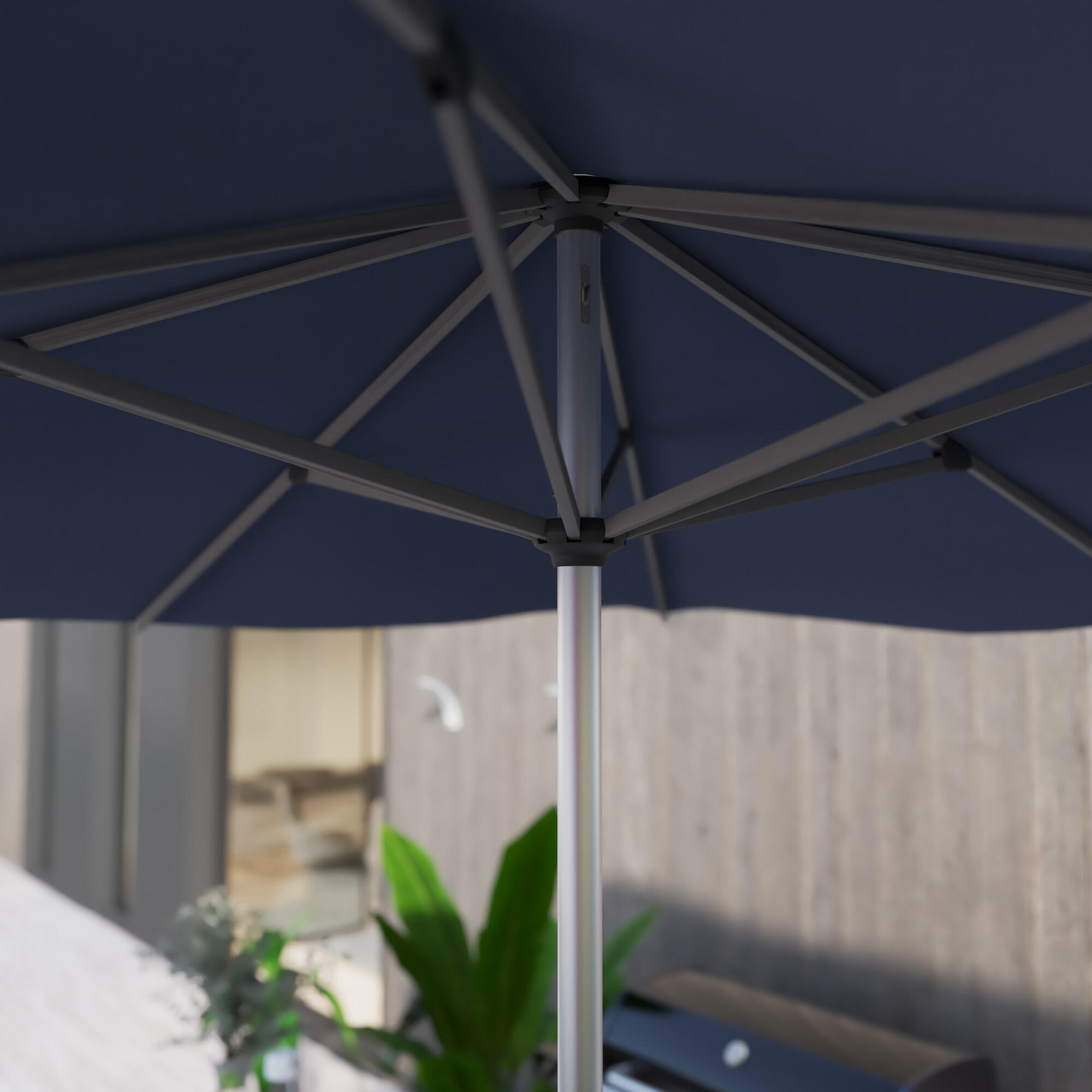 Parasol NATERIAL Aura bleu carré - 2