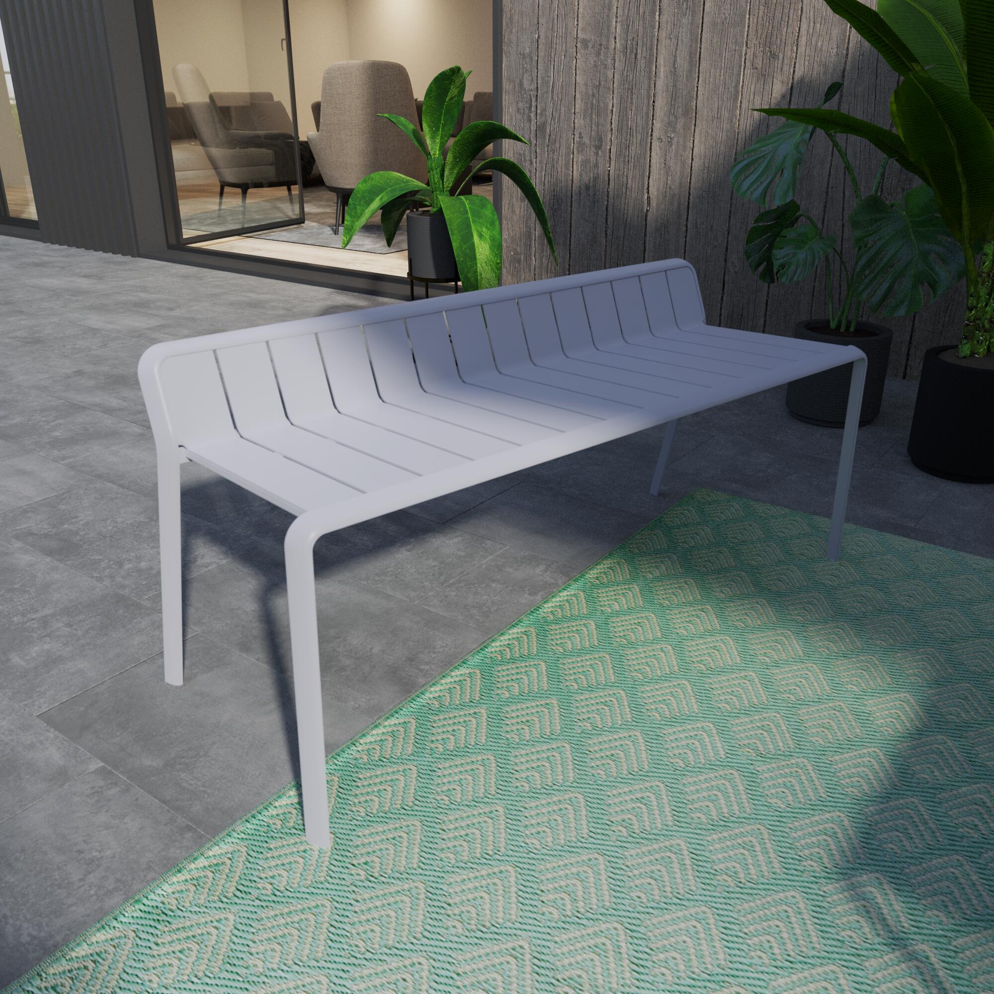 Banc de jardin NATERIAL Idaho en aluminium gris - 2