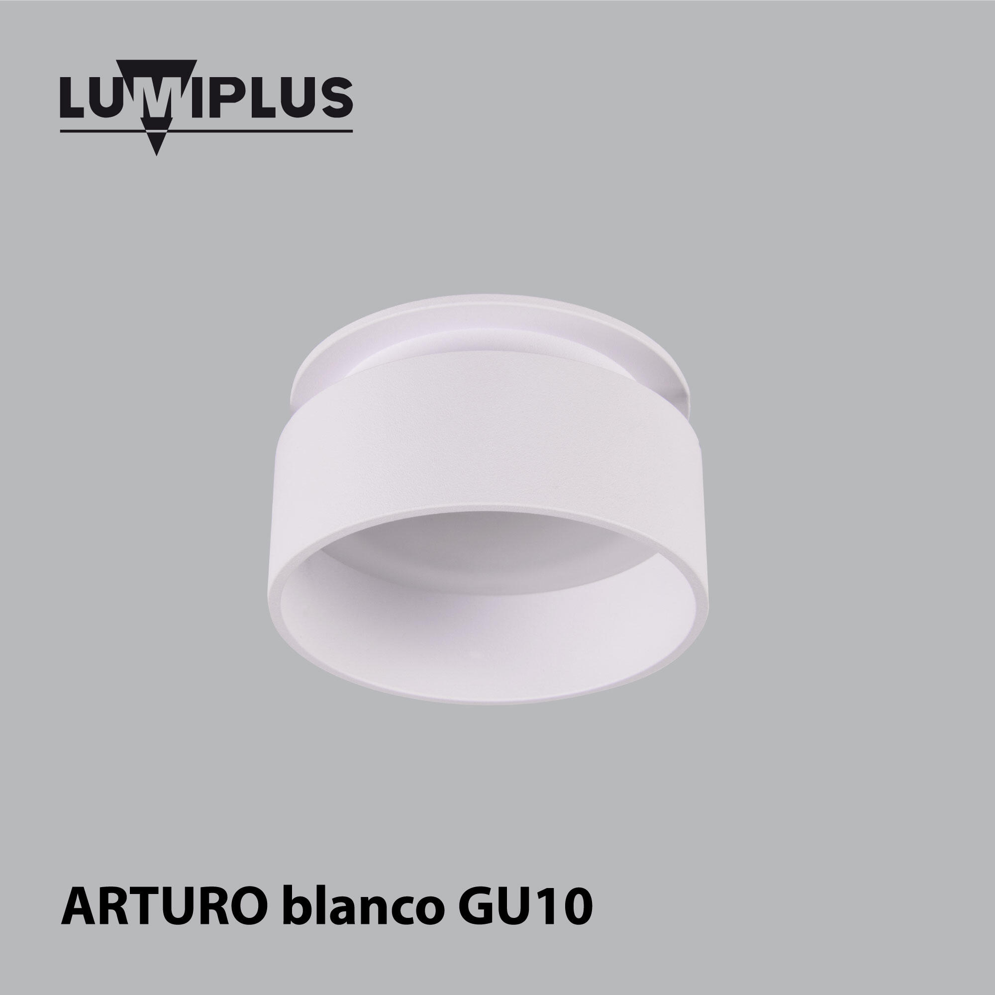 Downlight empotrable blanco redondo pintado compatible con bombilla GU10 fijo LUMIPLUS Arturo ø6 cm IP20 -Foco empotrable ojo de buey para techos - 2