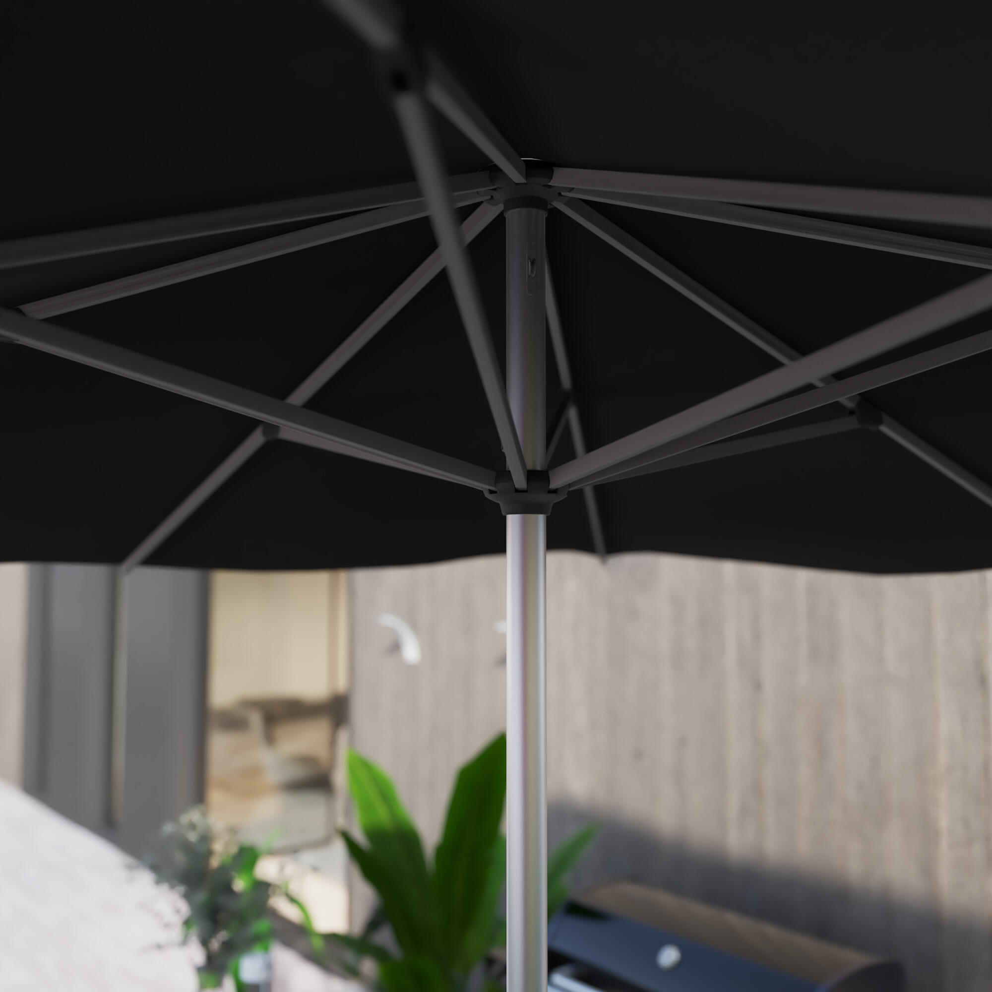 Parasol NATERIAL Aura gris carré - 2