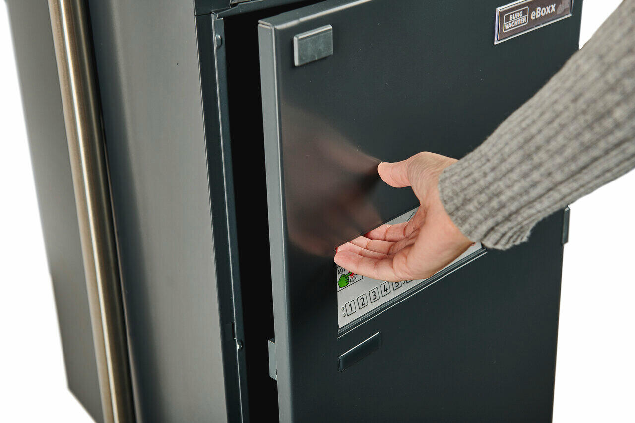 Boîte à colis électronique 1 porte extérieur Eboxx E635 BURG-WACHTER blanc - 7