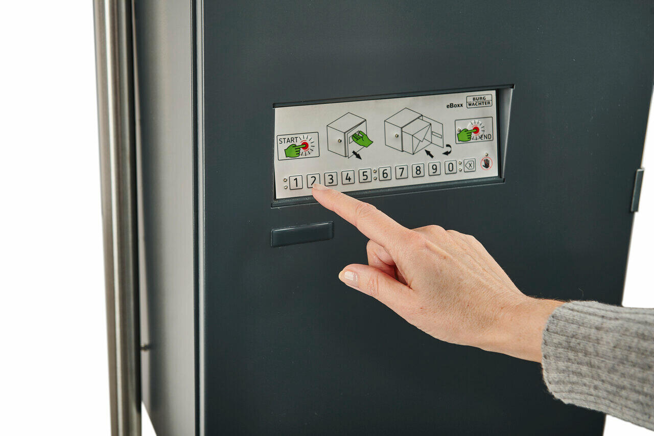 Boîte à colis électronique 1 porte extérieur Eboxx E635 BURG-WACHTER blanc - 6