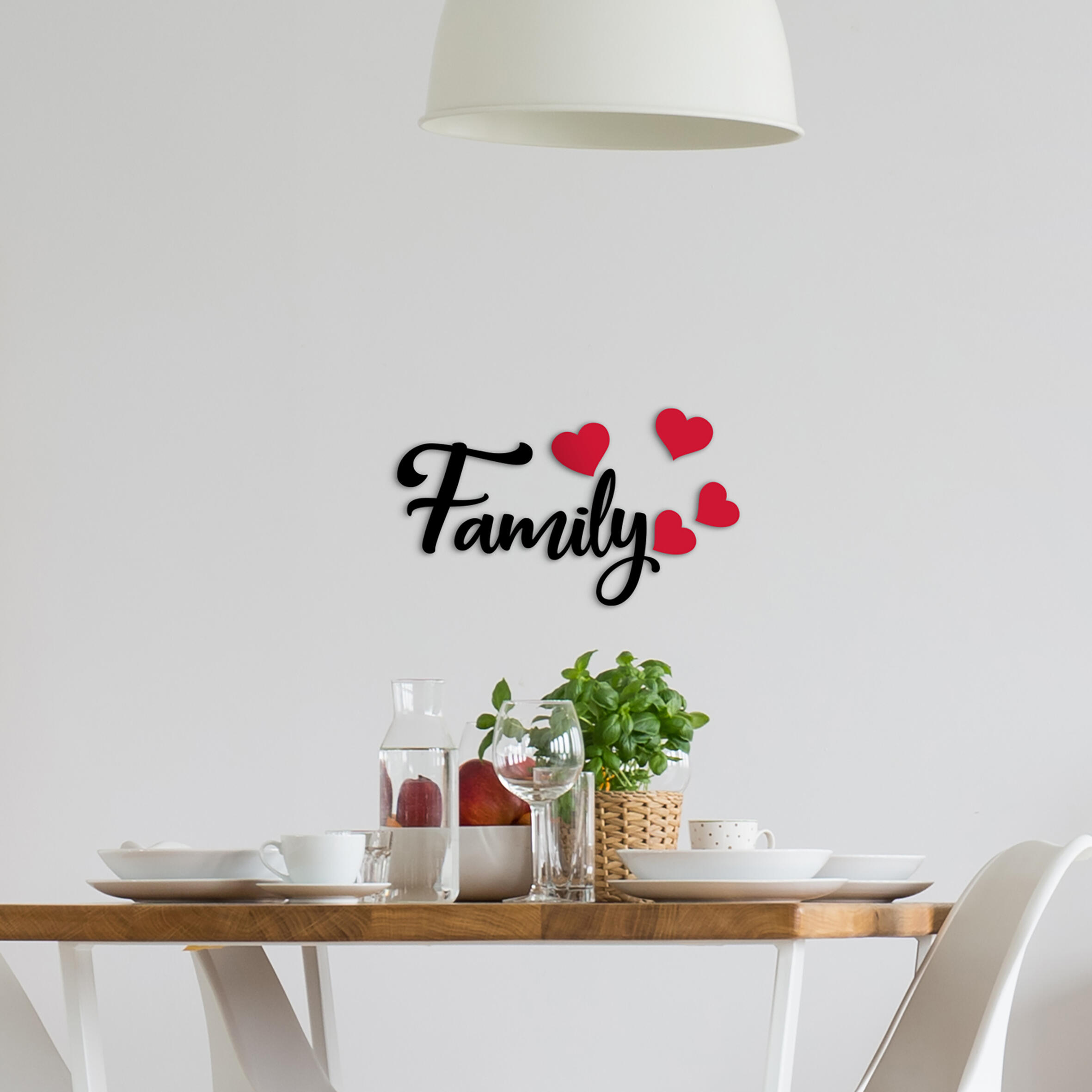 Sticker Family 15x31 cm nero rosso - 2