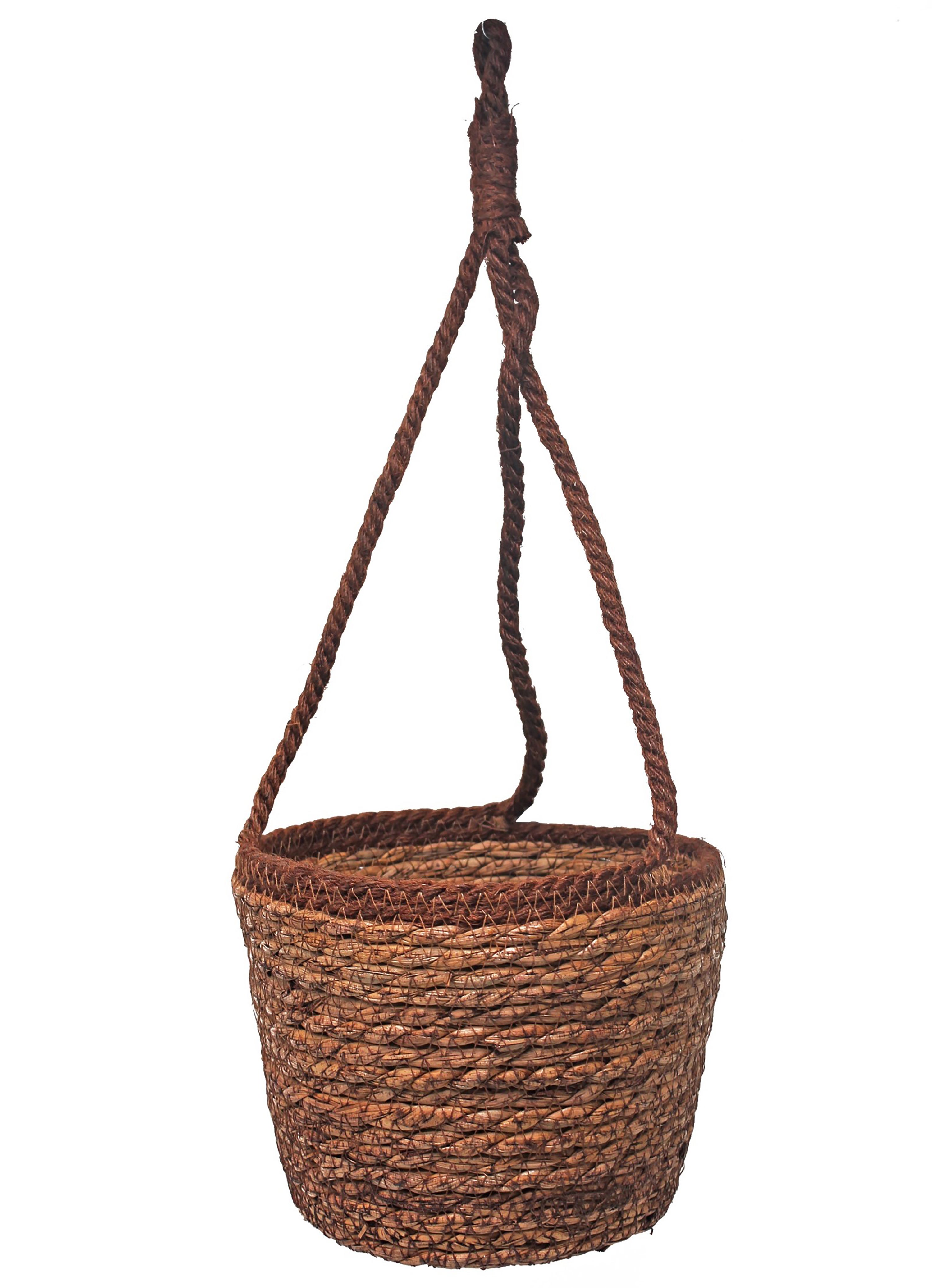 Maceta de fibra natural colgante turenne marrón de ø 20 x 15 cm
