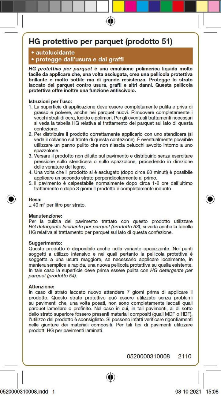 Brillantante HG Pellicola protettiva per parquet 1 L - 2