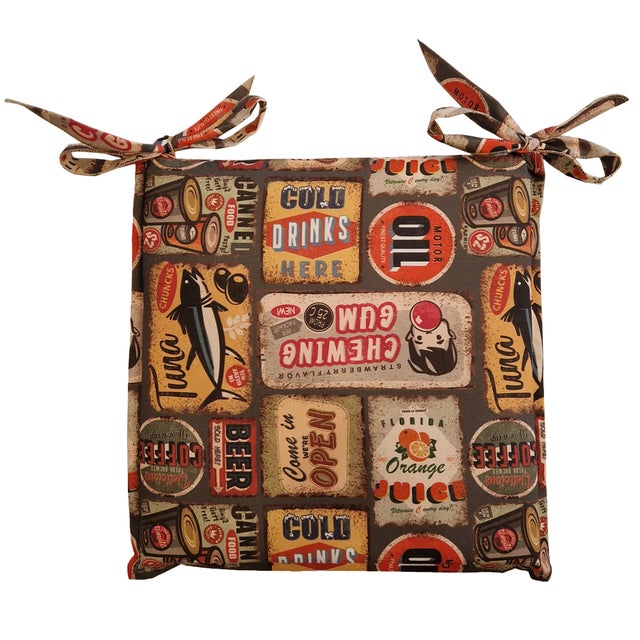 Cuscino per sedia in cotone marrone x Sp 5 cm