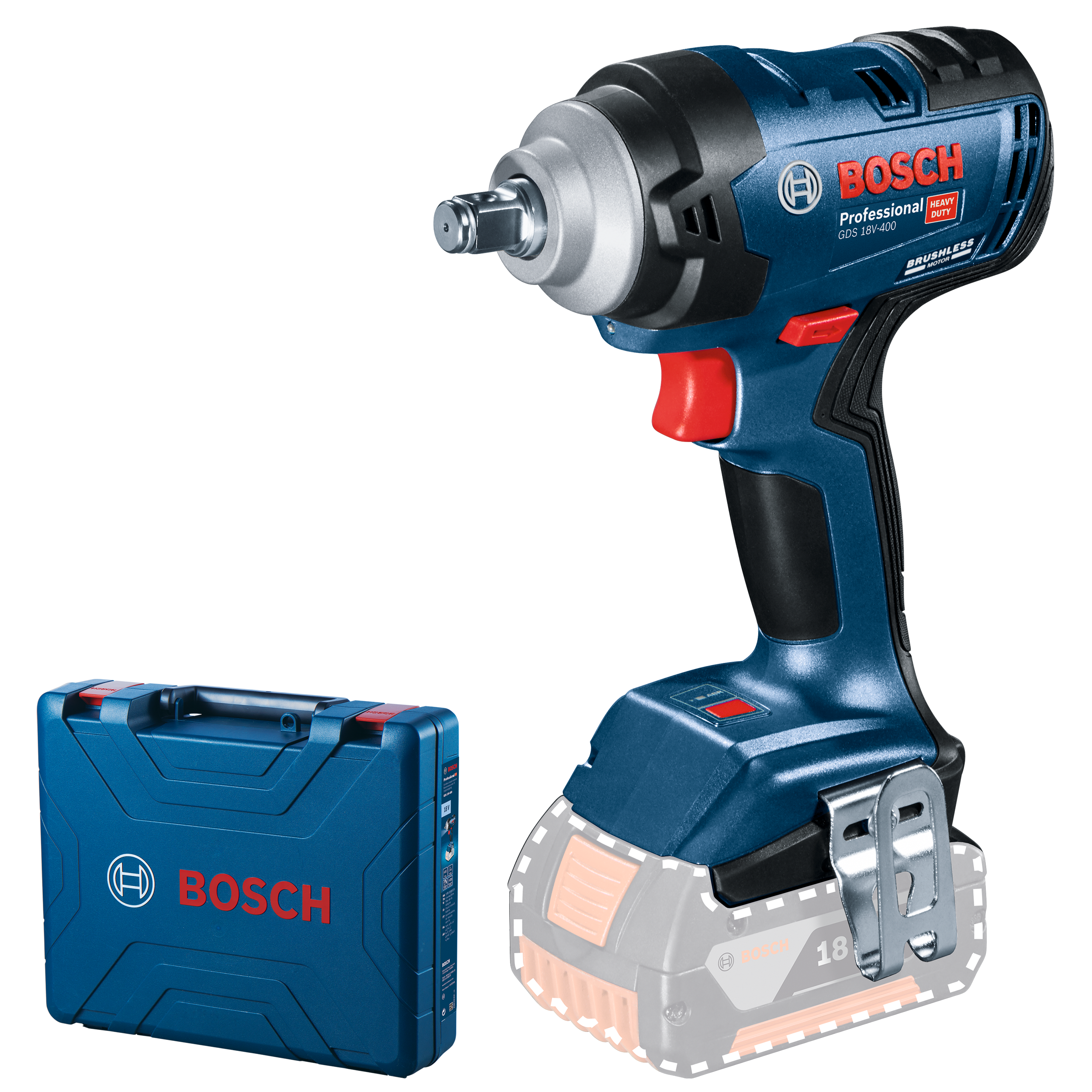 Bezprzewodowy klucz udarowy 18V 400Nm GDS 18V-400 BOSCH - 6