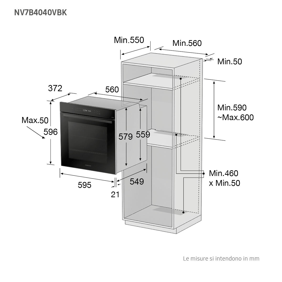 Forno da incasso multifunzione multifunzione ventilato  SAMSUNG NV79B4040VBK pulizia catalisi - 4