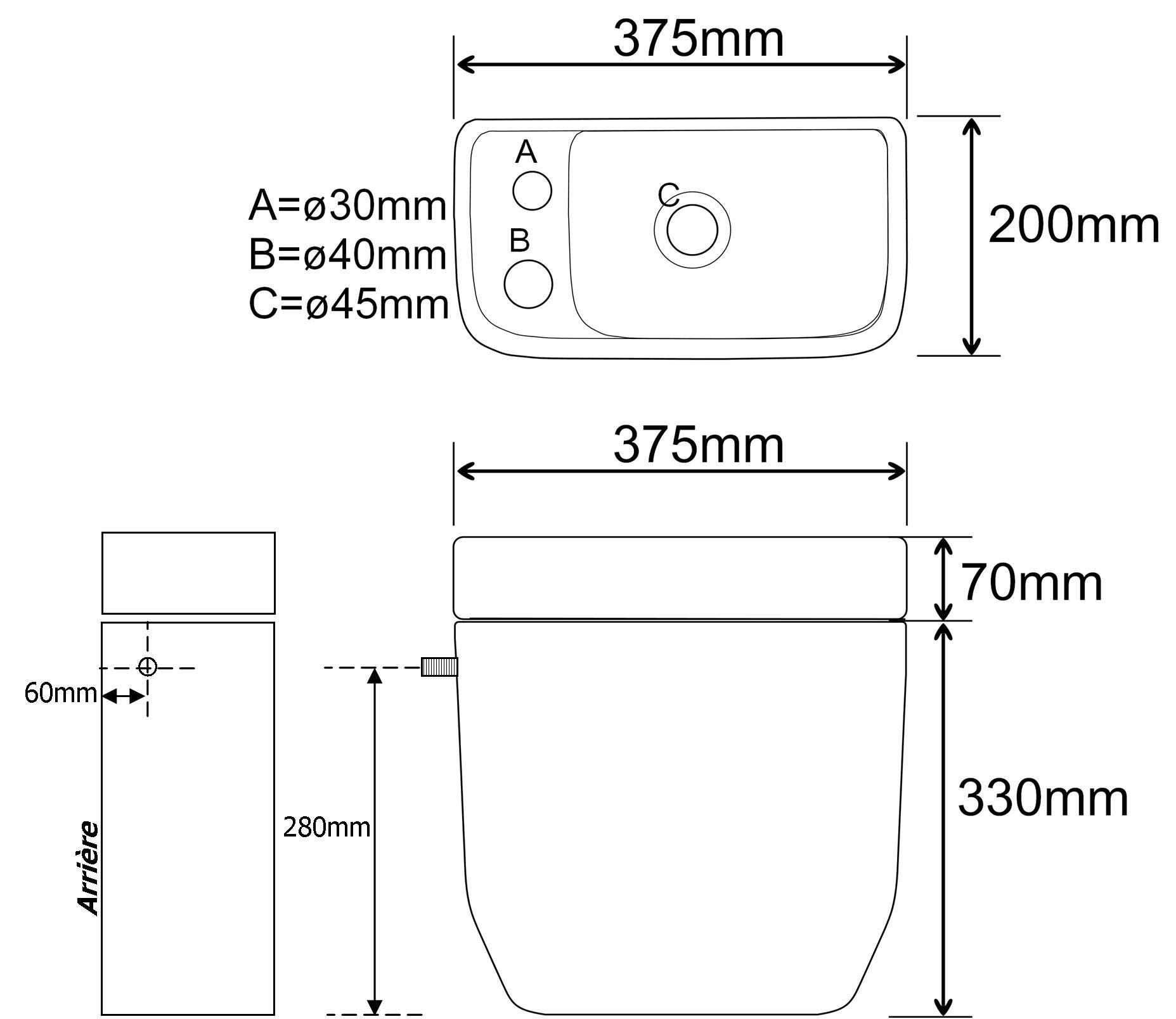 Reservoir bas WC Avec lave mains Leroy Merlin