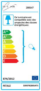 Suspension Petale verre, jaune, Diam.26 cm, E27 - 3