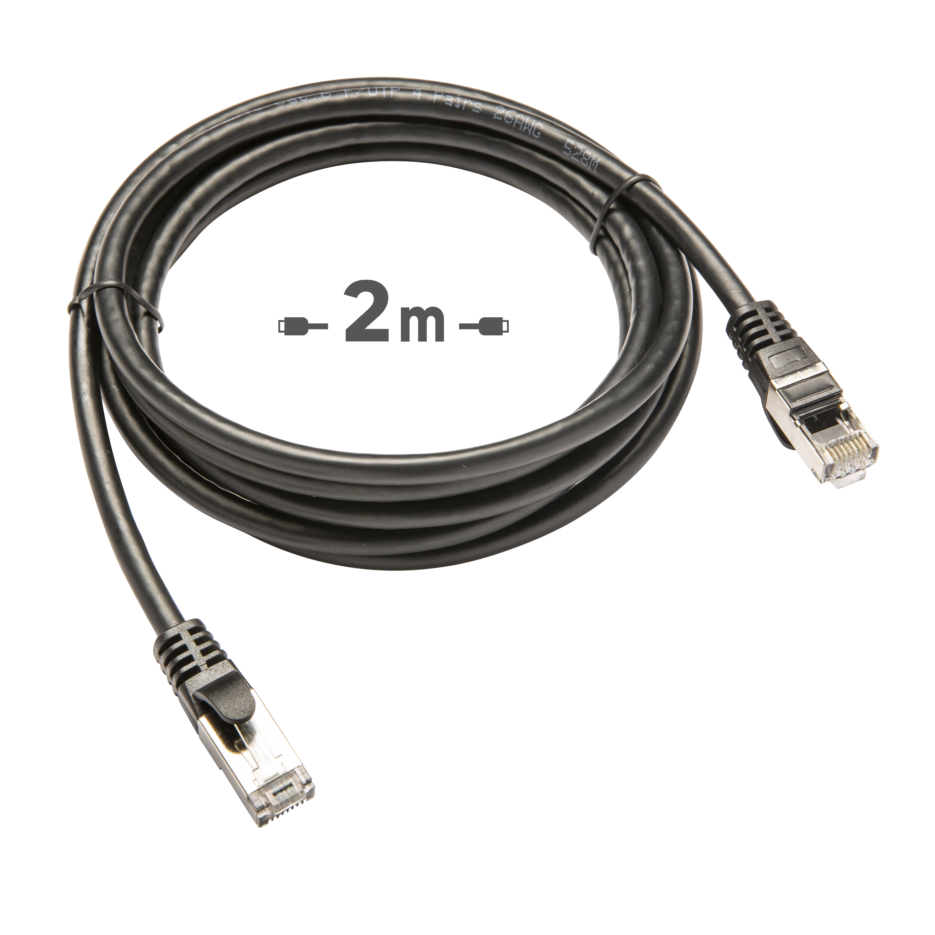 Câble RJ45 CAT6, blindé mâle / mâle, 2 m noir LEXMAN - 3