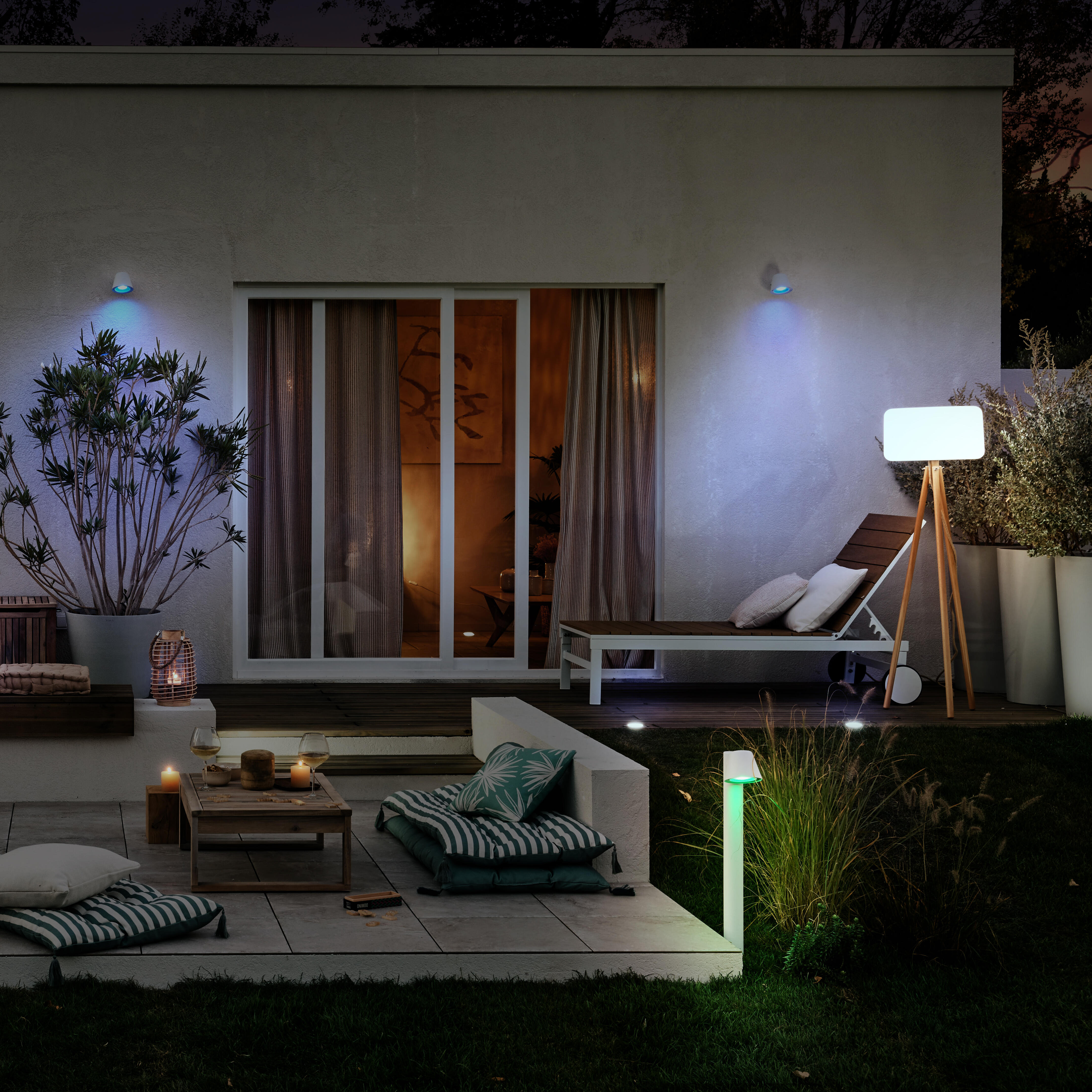 Lampadina smart LED, E14 sferico, smerigliato, luce cct e rgb, 4.2W= 470 LM (equiv 40 W), 170°, LEXMAN - 2