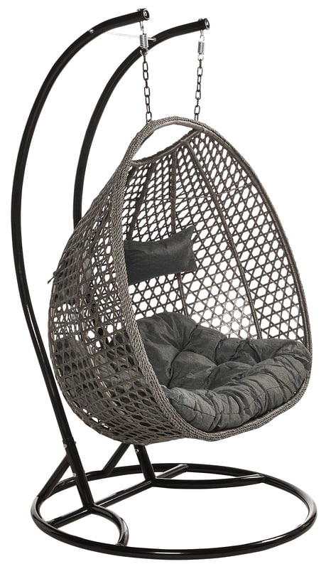 Fotel wiszący kokon Rosa antracytowy Corciano