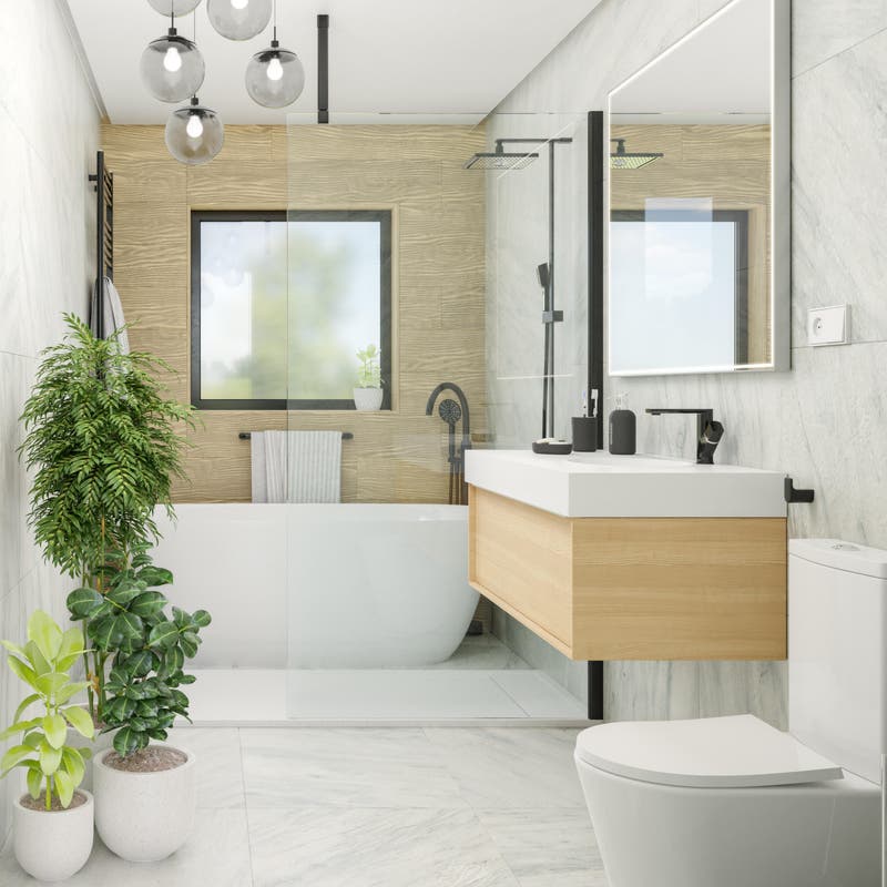 Baldas de obra en la ducha ▷ saca el máximo partido a tu baño