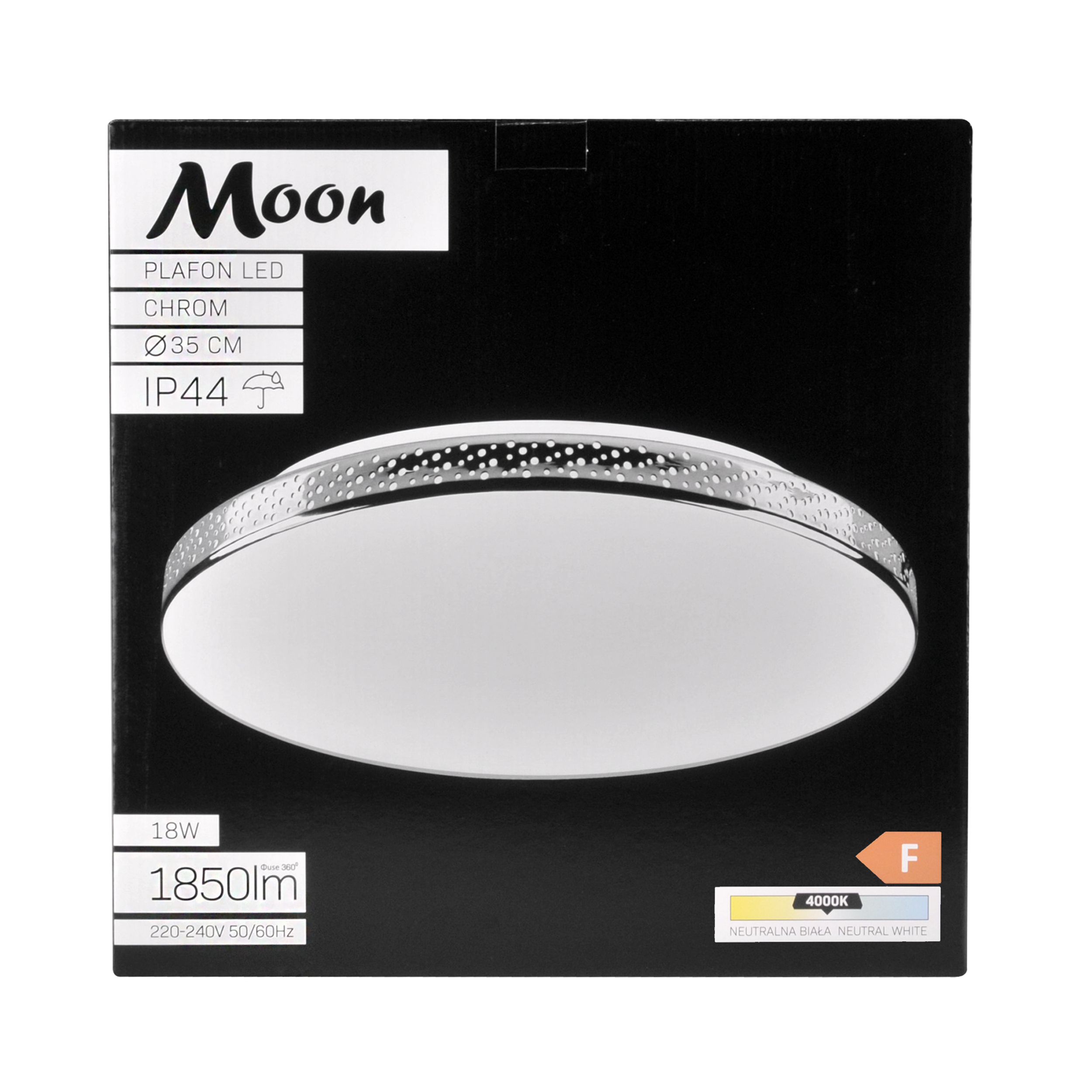 Plafon Moon srebrny 35 cm IP44 LED - 10