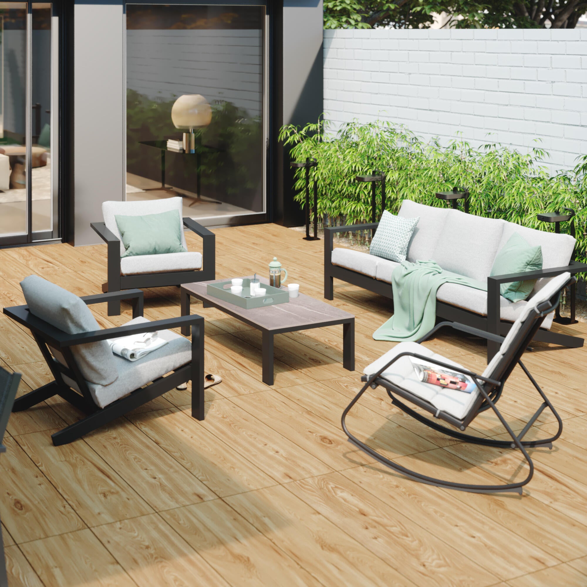 Fauteuil de jardin acier NATERIAL Lyco - 3