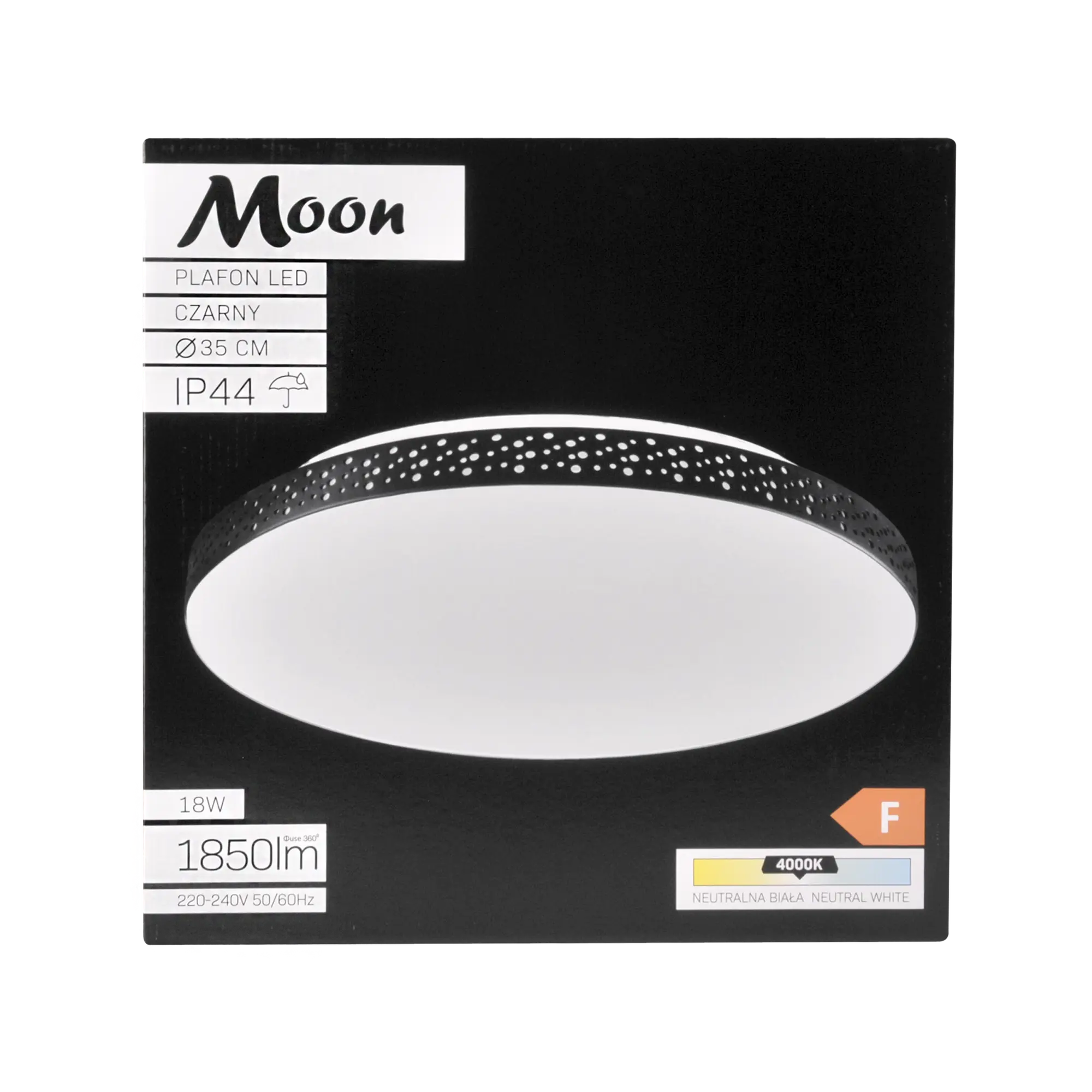 Plafon Moon czarny 35 cm IP44 LED - 9