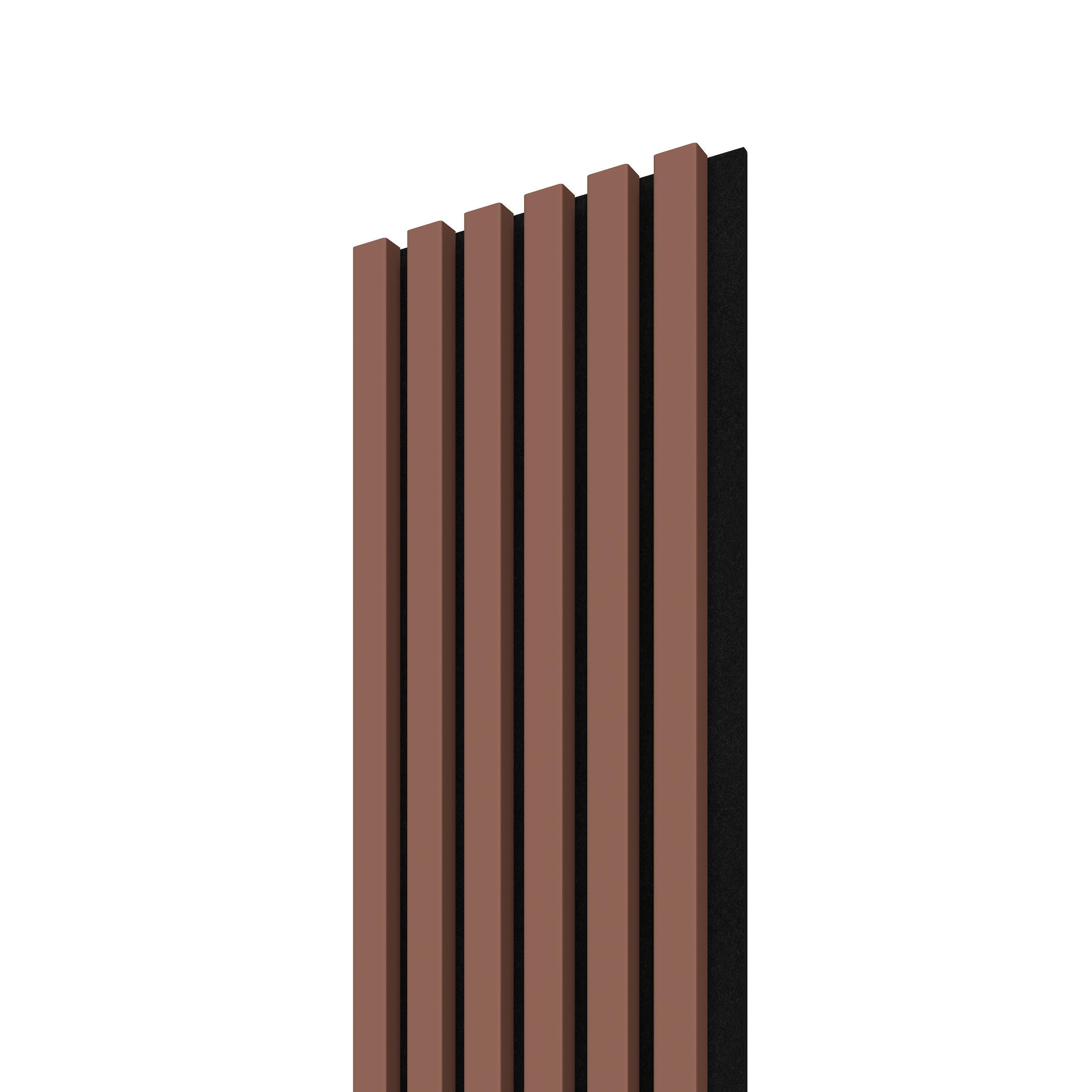 Revestimiento de pared palillería efecto 3D MDFacústico color teja/negro de 265x25 cm - 10