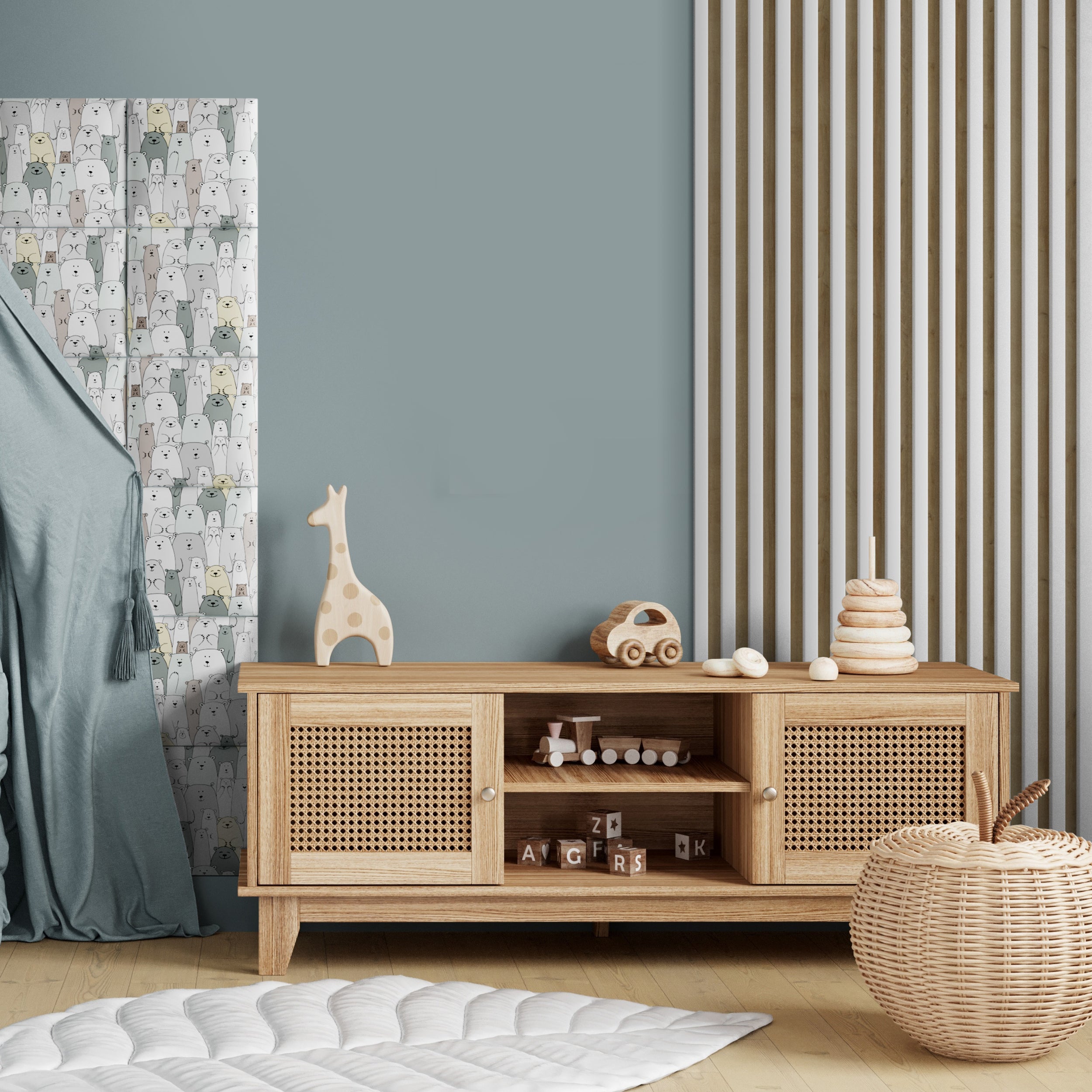 Revestimiento de pared palillería efecto 3d mdf listón blanco/roble 265x15 cm