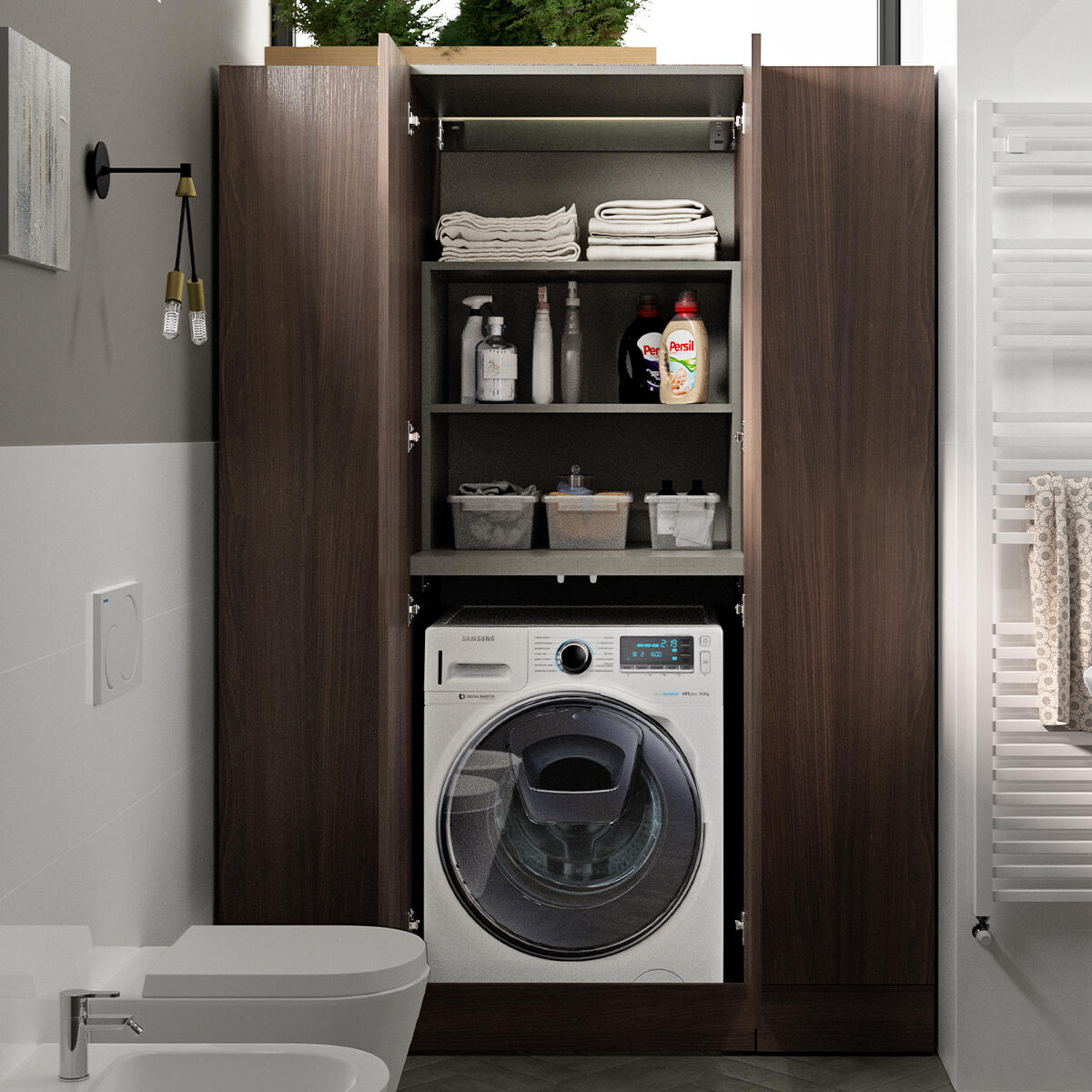 Mensola in truciolare Jnka Set di 2 ripiani L 63 x P 40 x H 60 cm - 2