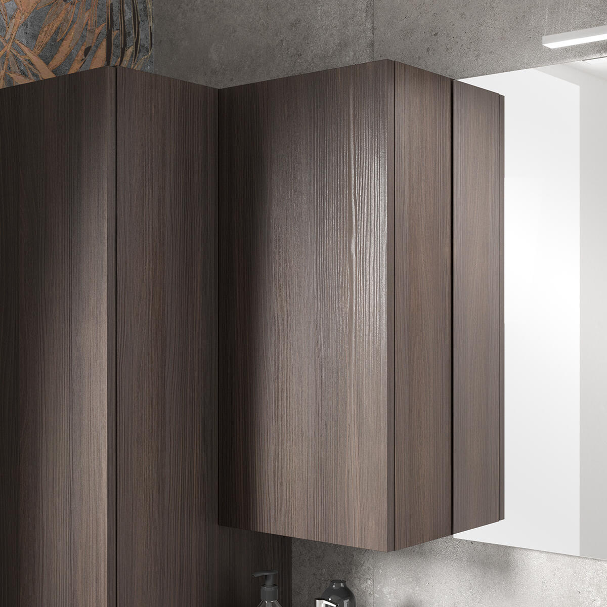 Pensile bagno Jnka legno noce in truciolare SENSEA, 1 anta apertura da destra e sinistra P 20 x L 35 x H 75 cm - 2
