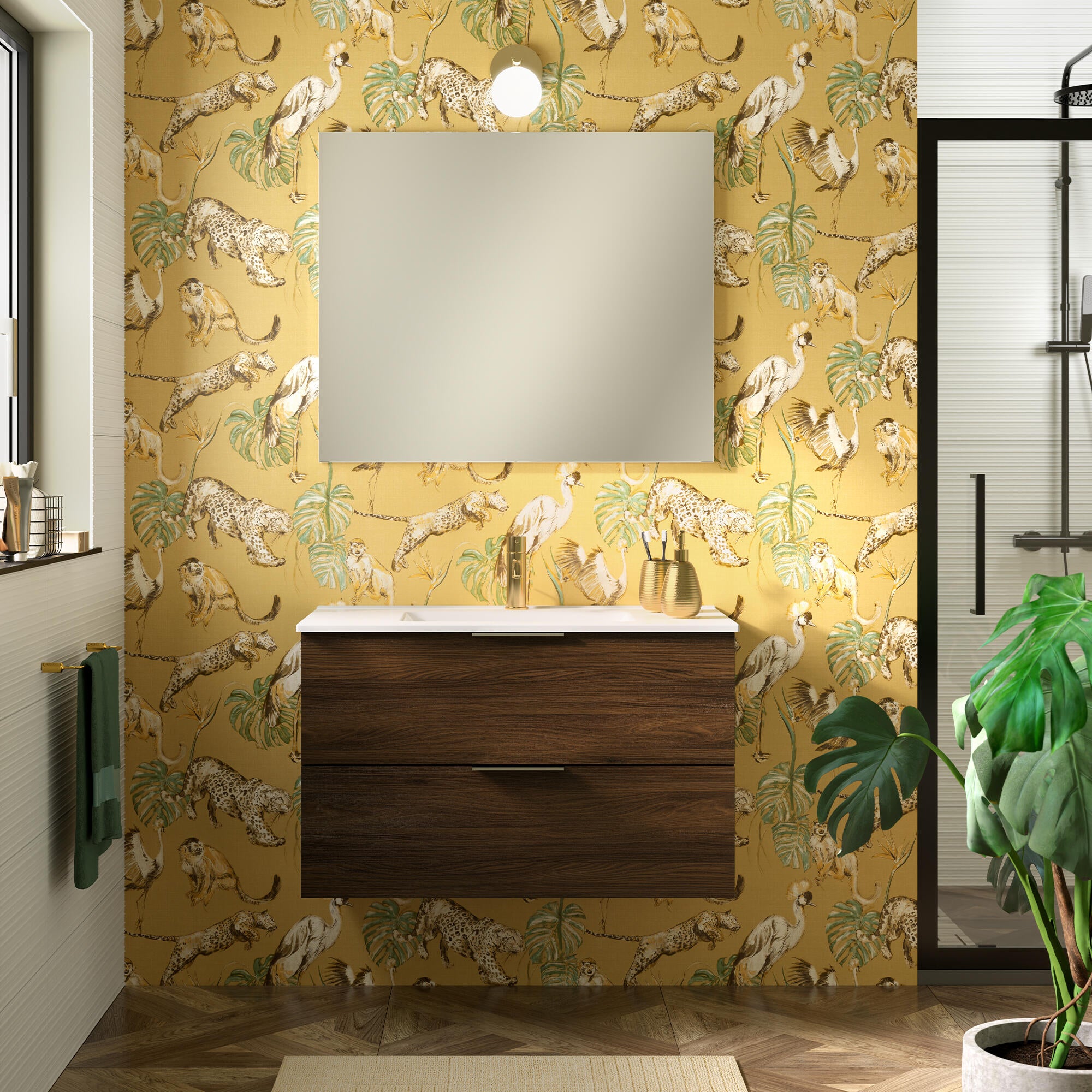 Lavabo a incasso rettangolare vasca centrale Jnka L 91 x H 18 x P 46.5 cm in ceramica bianco lucido - 5