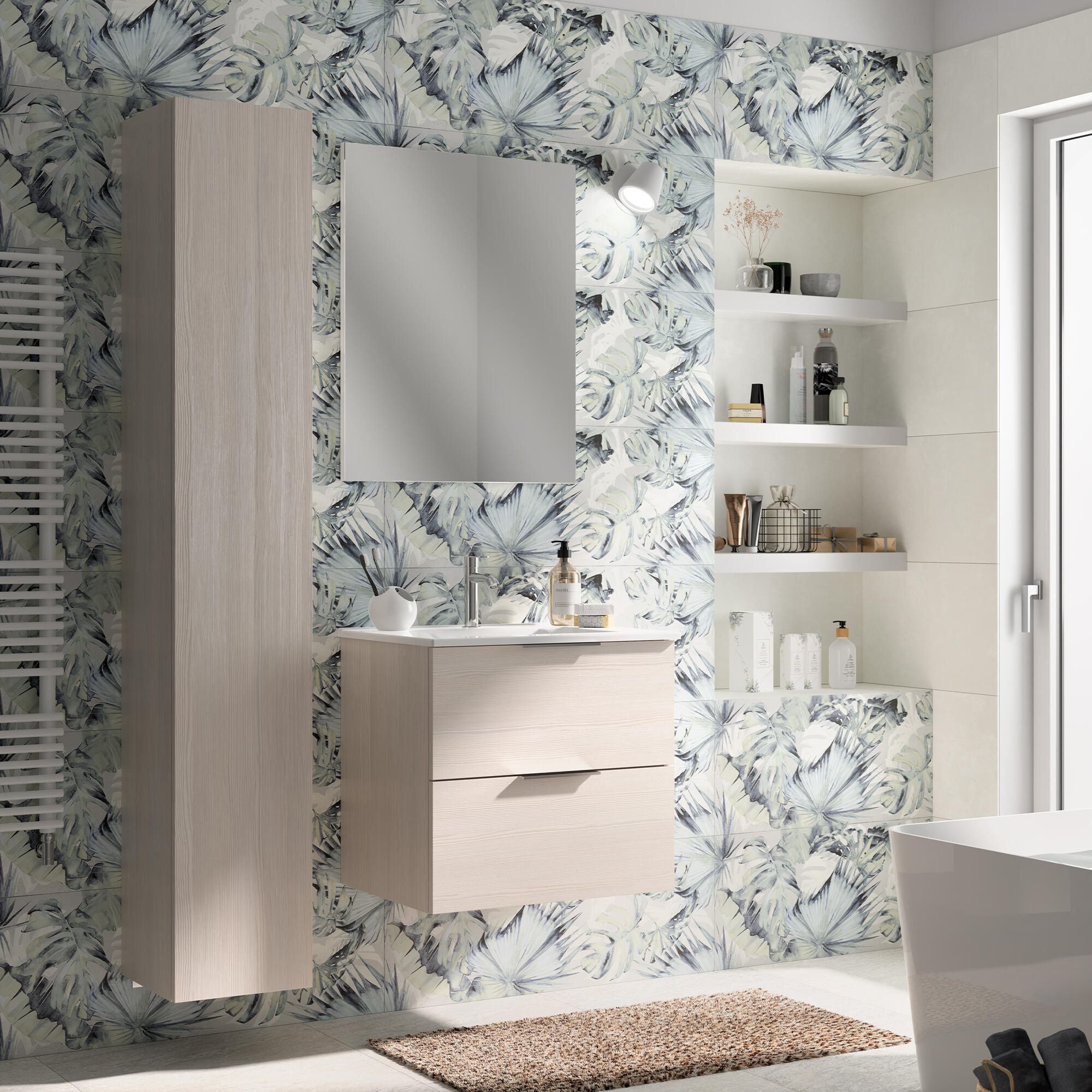 Lavabo Duravit D Code Bianco 55 Cm | Lavabo Bagno Moderno Con Troppopieno | 1 Foro Rubinetto - Foto 11