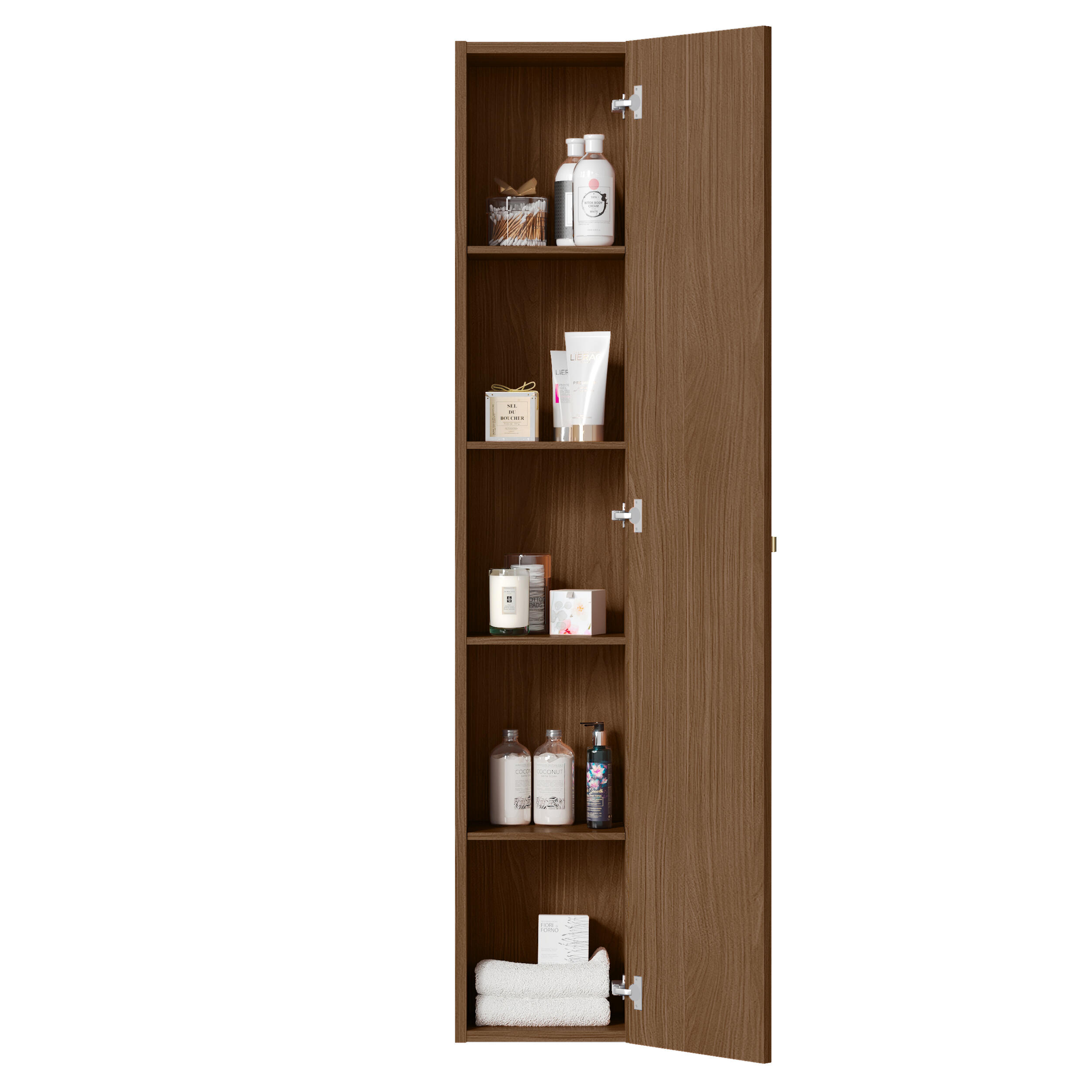 Móvel de arrumação para casa de banho 30x165x25 cm nogueira Randal Loa - 3