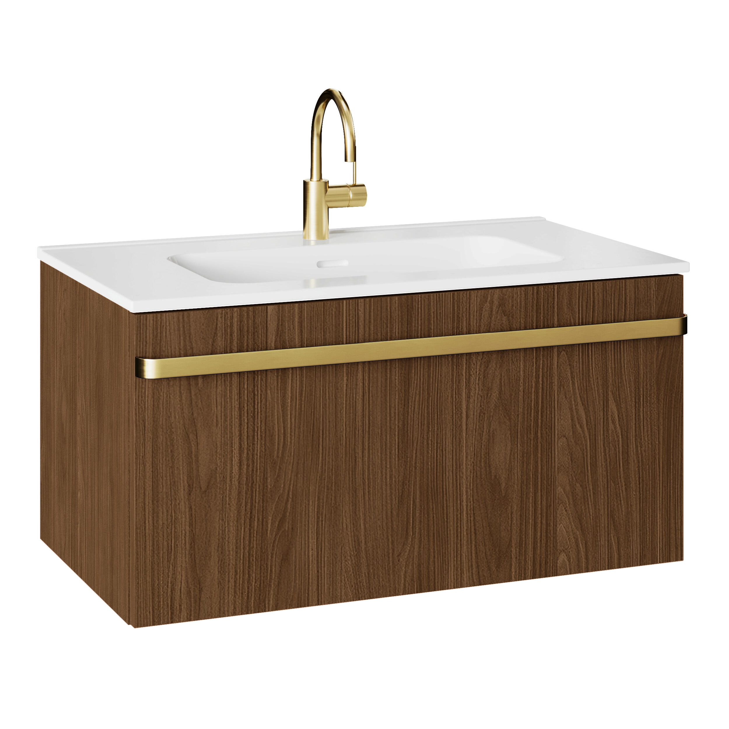 Mueble de baño Loa nogal 80x46 cm (lavabo no incluido) - 4