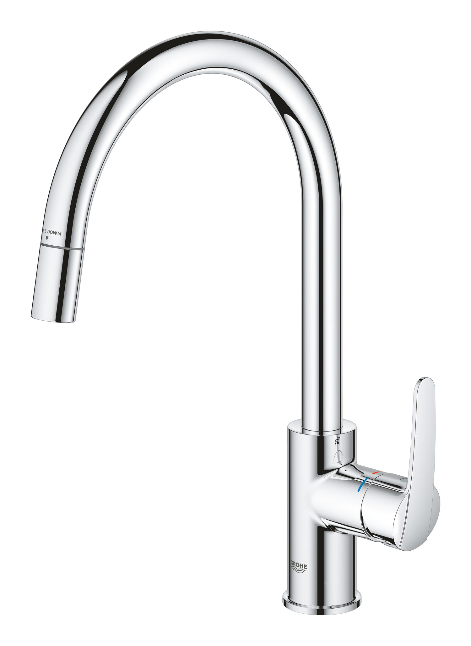 Mitigeur de cuisine avec douchette chrome, GROHE, Start Clova haut - QuickFix - 5