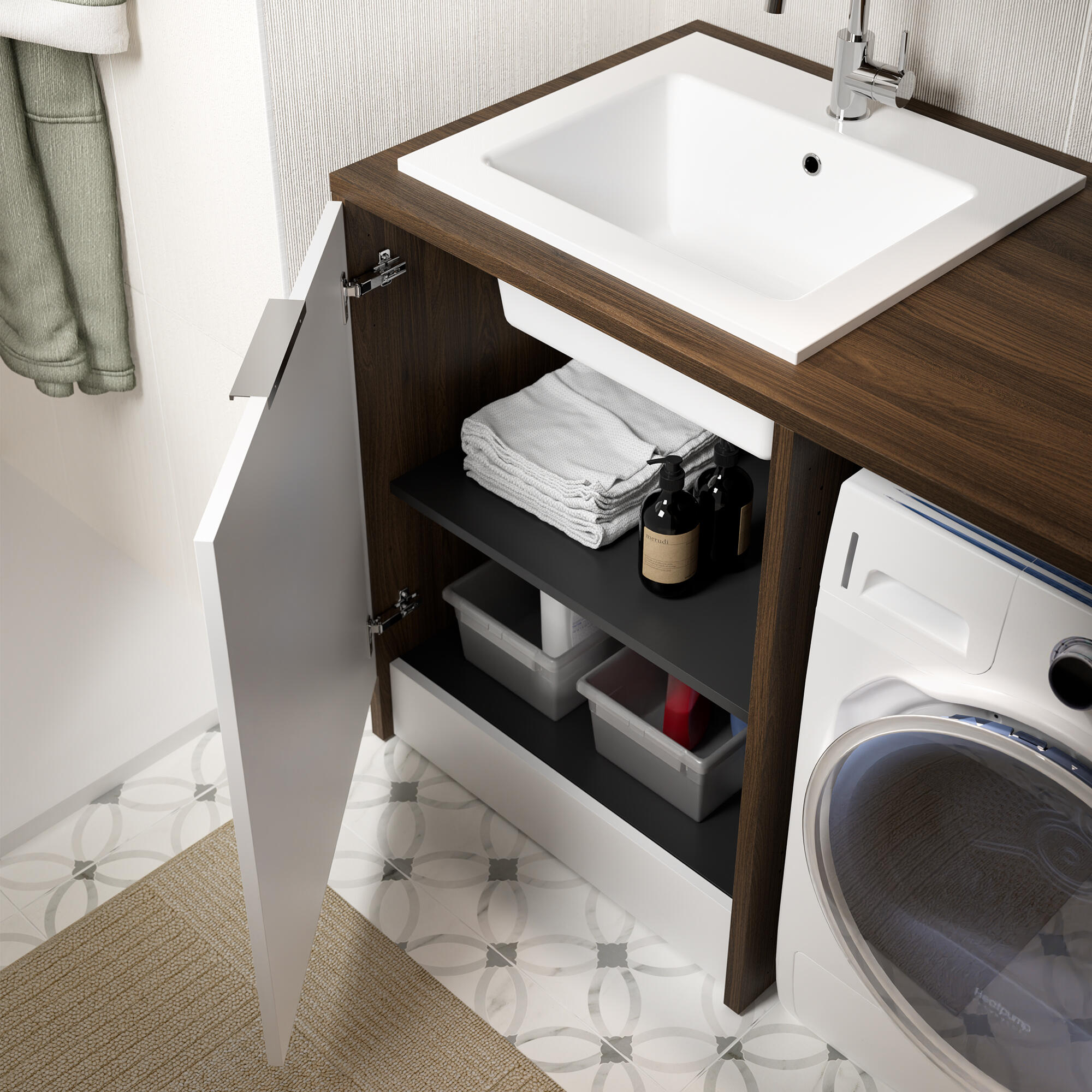 Anta per mobile lavanderia bianco lucido SENSEA L 65 x H 88 x Sp 66 cm - 4