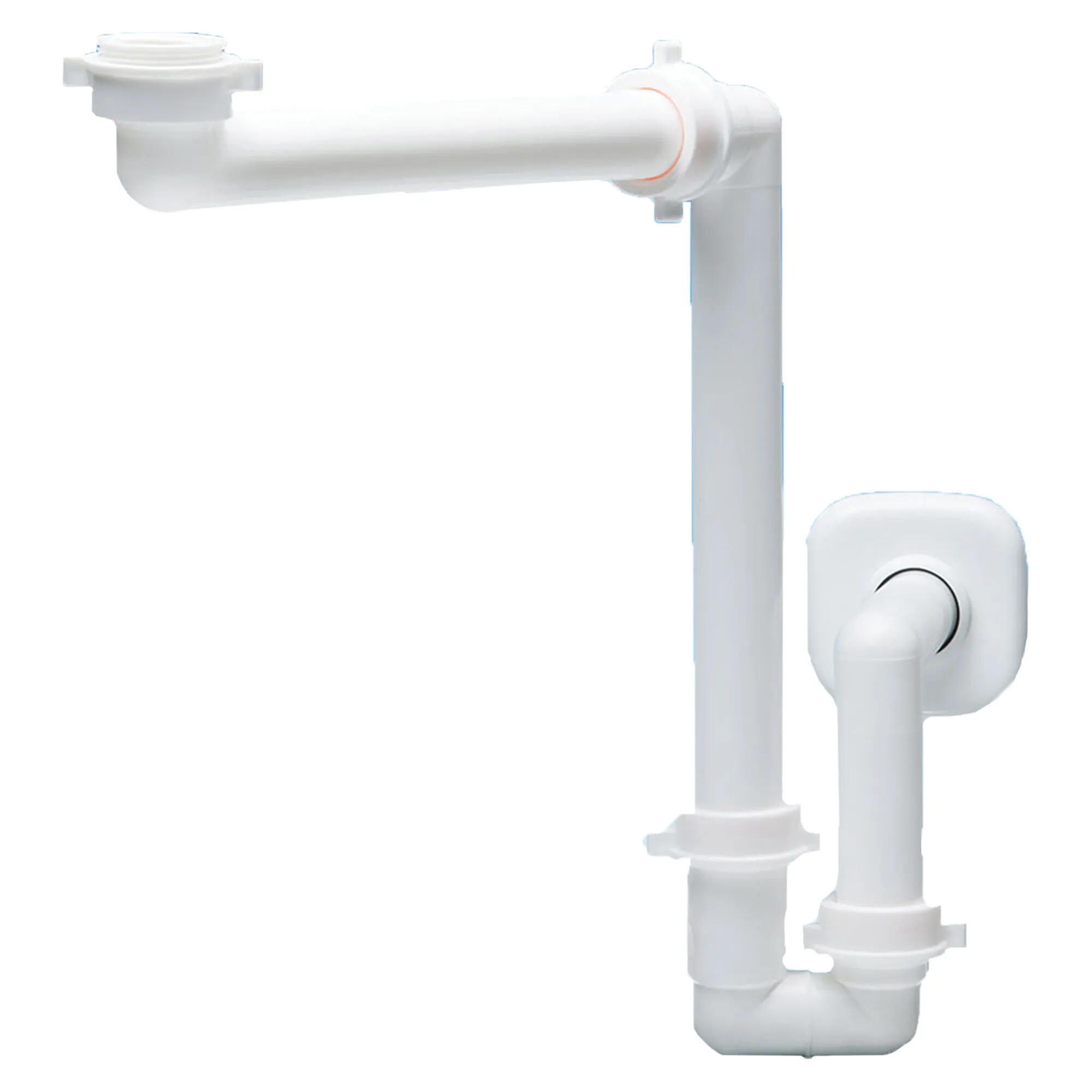 Sifone salvaspazio LIRA per lavabo attacco 1” 1/4 (32 mm) in polipropilene bianco - 2