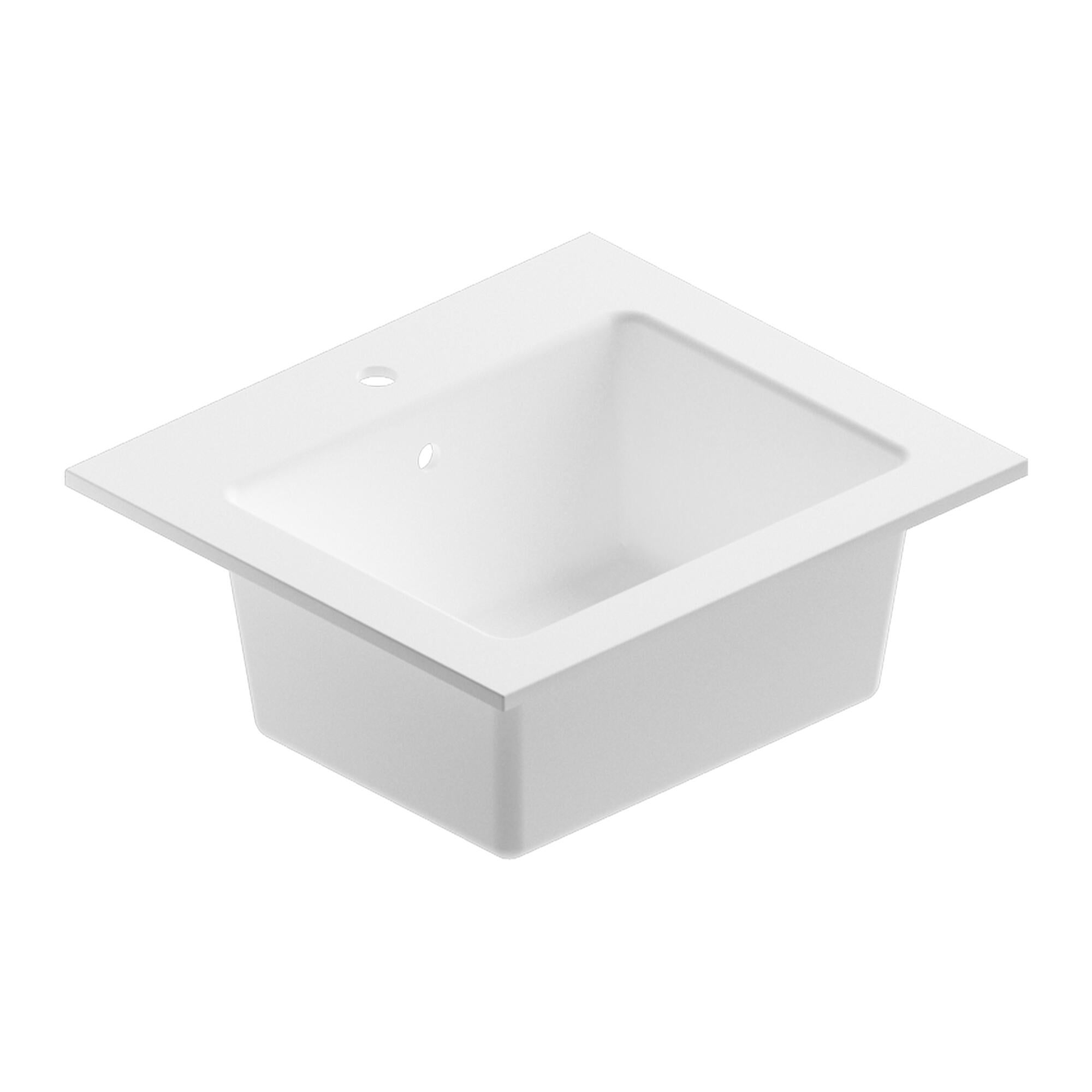 Lavatoio per bucato in resina bianco SENSEA JNKA L 60 x P 53 x Sp 60 cm da interno ed esterno - 10