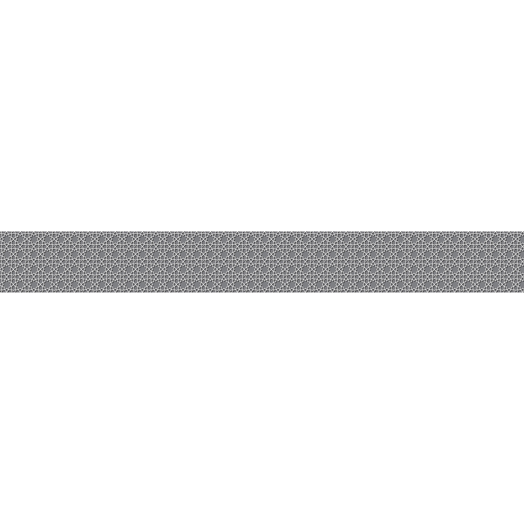 Cenefa adhesiva PVC lavable geométrico Estrella Oriente gris 5 cm x 3 m - 2