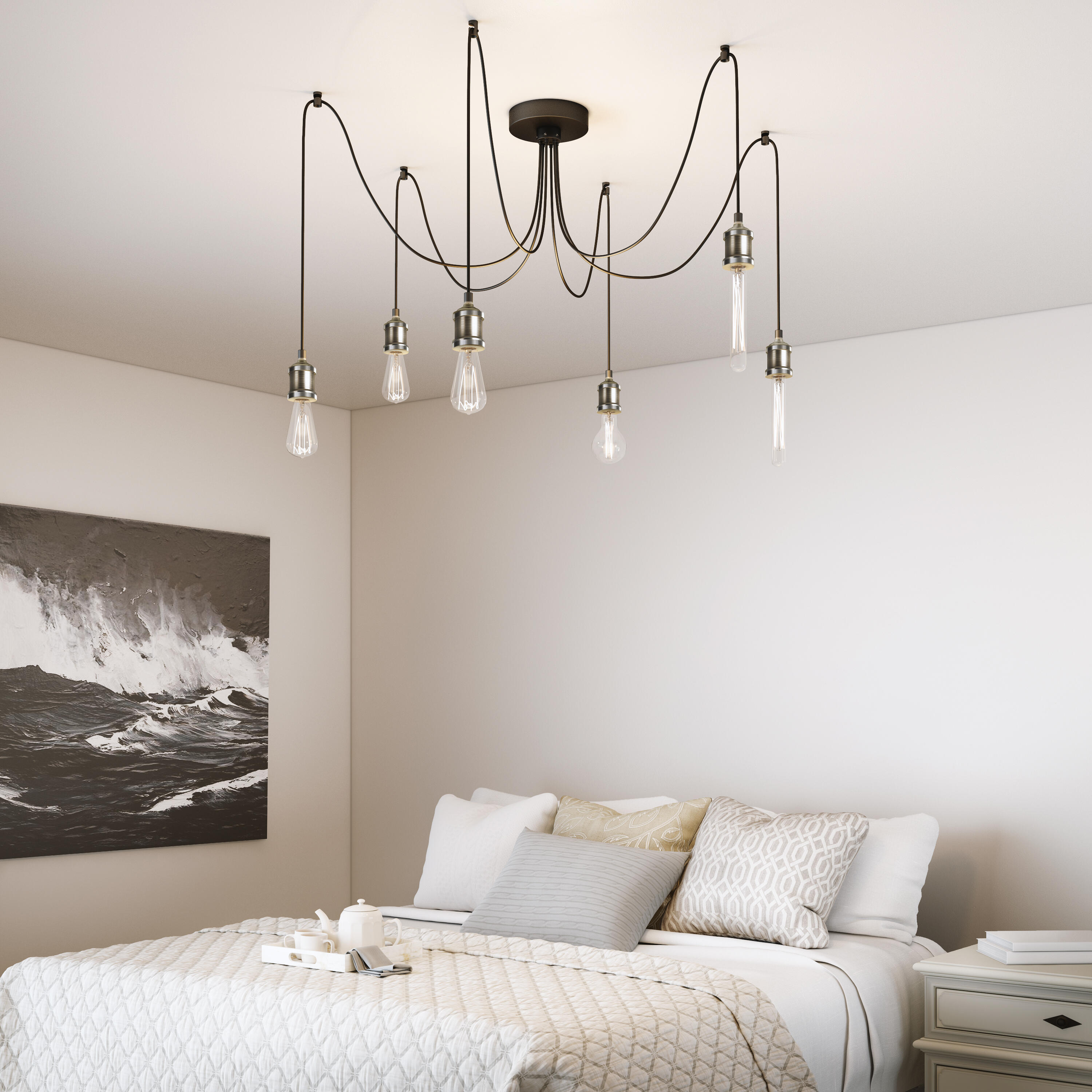 Suspension Easly, fer, Diam.260 cm INSPIRE, E27 - 3