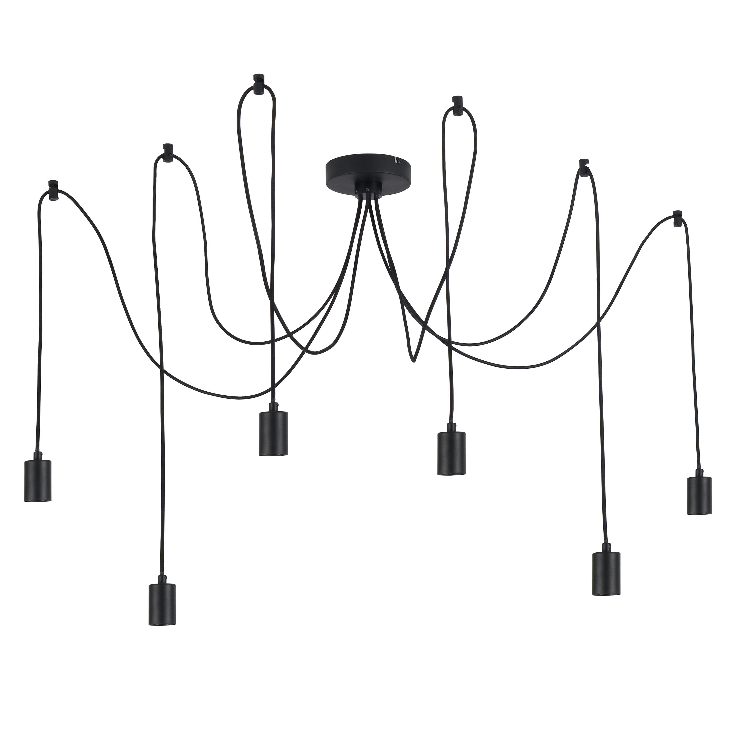 Suspension Easly, acier, noir, Diam.260 cm INSPIRE, E27 - 5