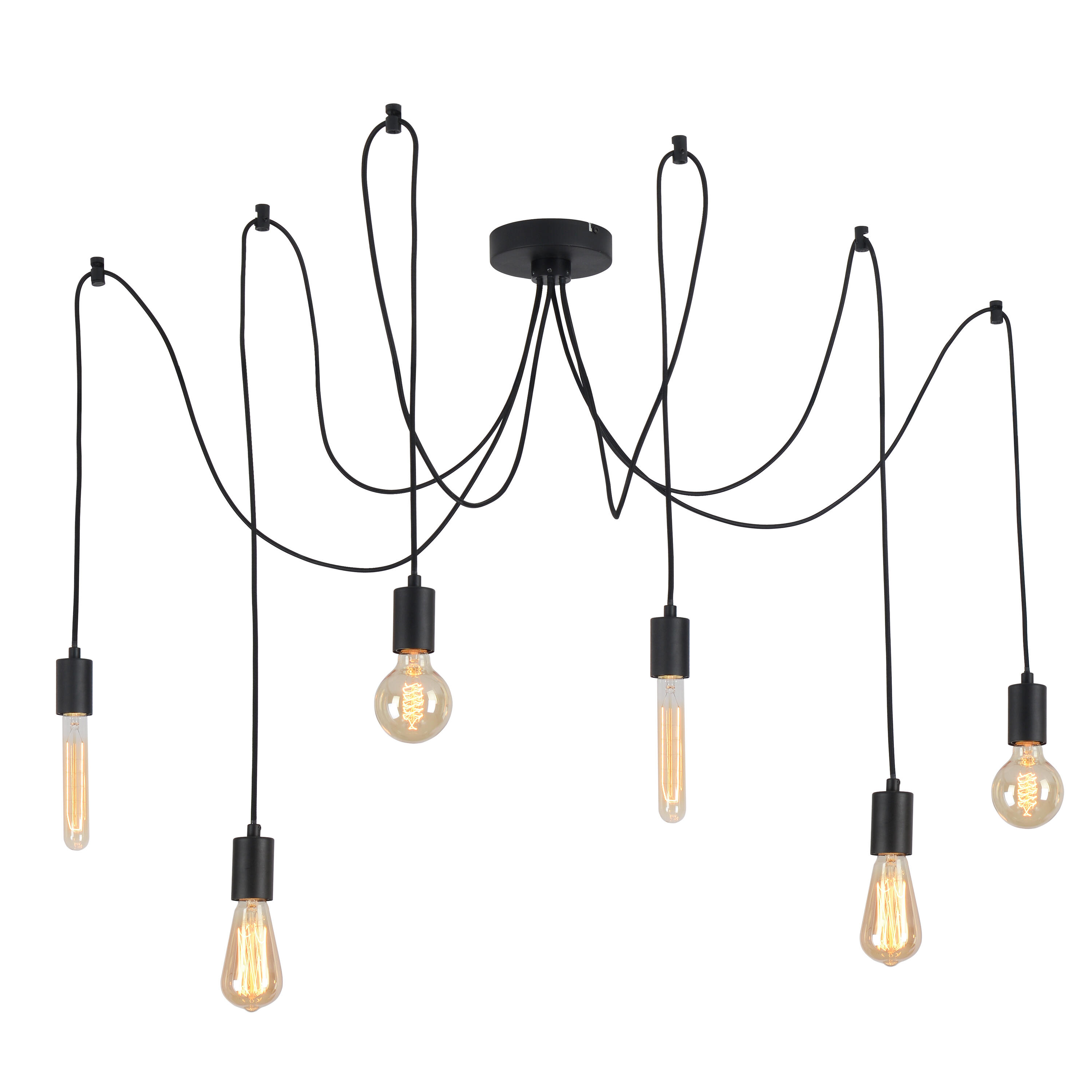 Suspension Easly, acier, noir, Diam.260 cm INSPIRE, E27 - 6