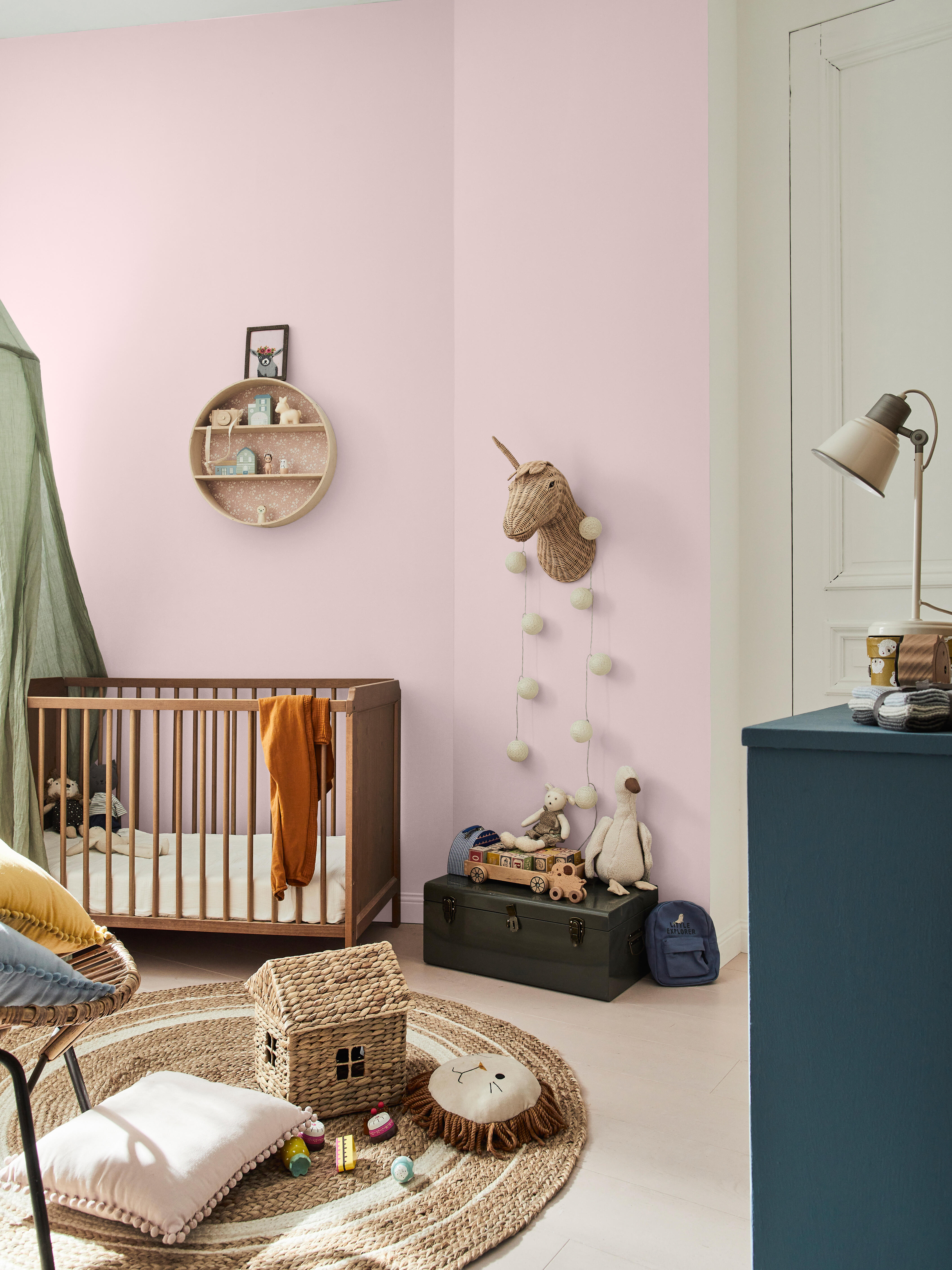 Tappeto Nils natura in juta beige e bianco, Ø150 cm - 8