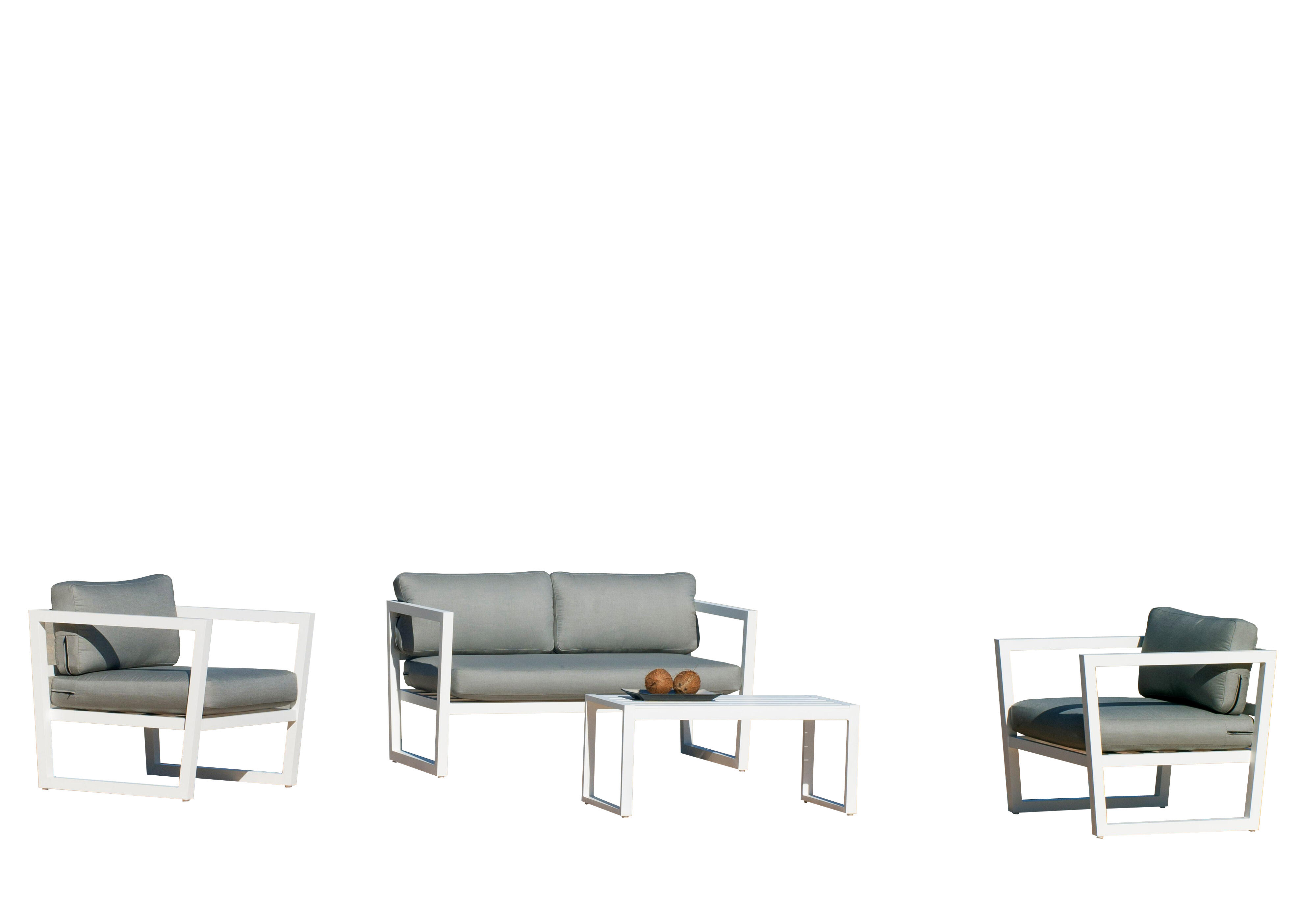 Set de jardín dina blanco de 4 plazas