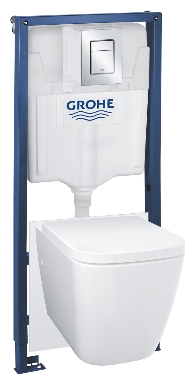 Pack WC suspendido GROHE Clova con tapa amortiguada blanco