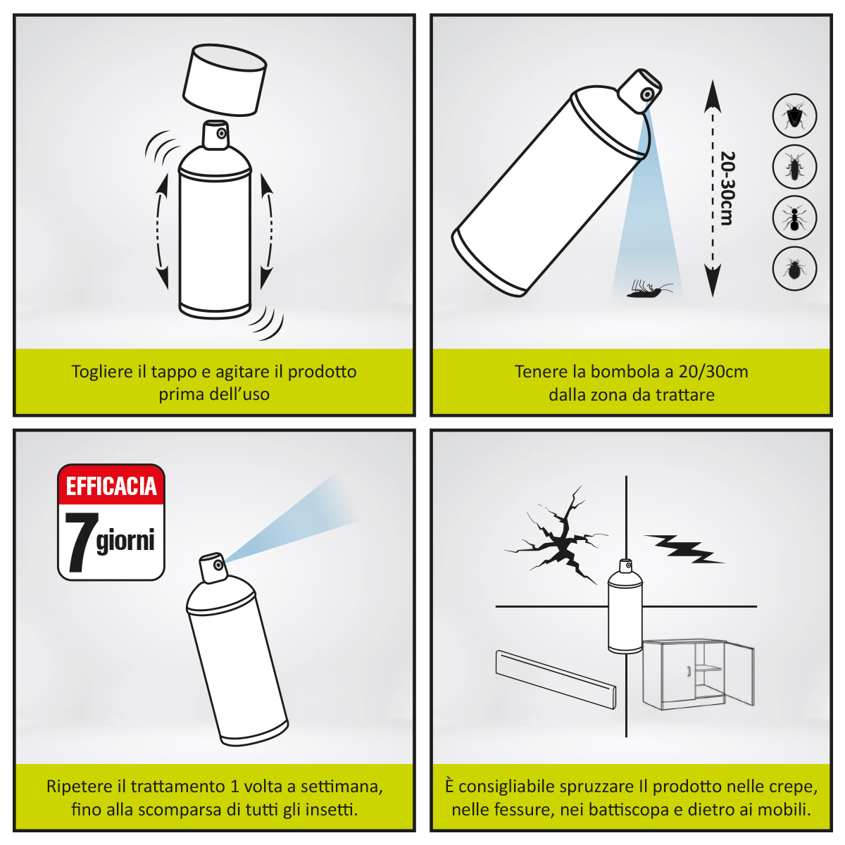 Insetticida spray per cimice e formiche e ragni e scarafaggi SANDOKAN 400 ml - 3