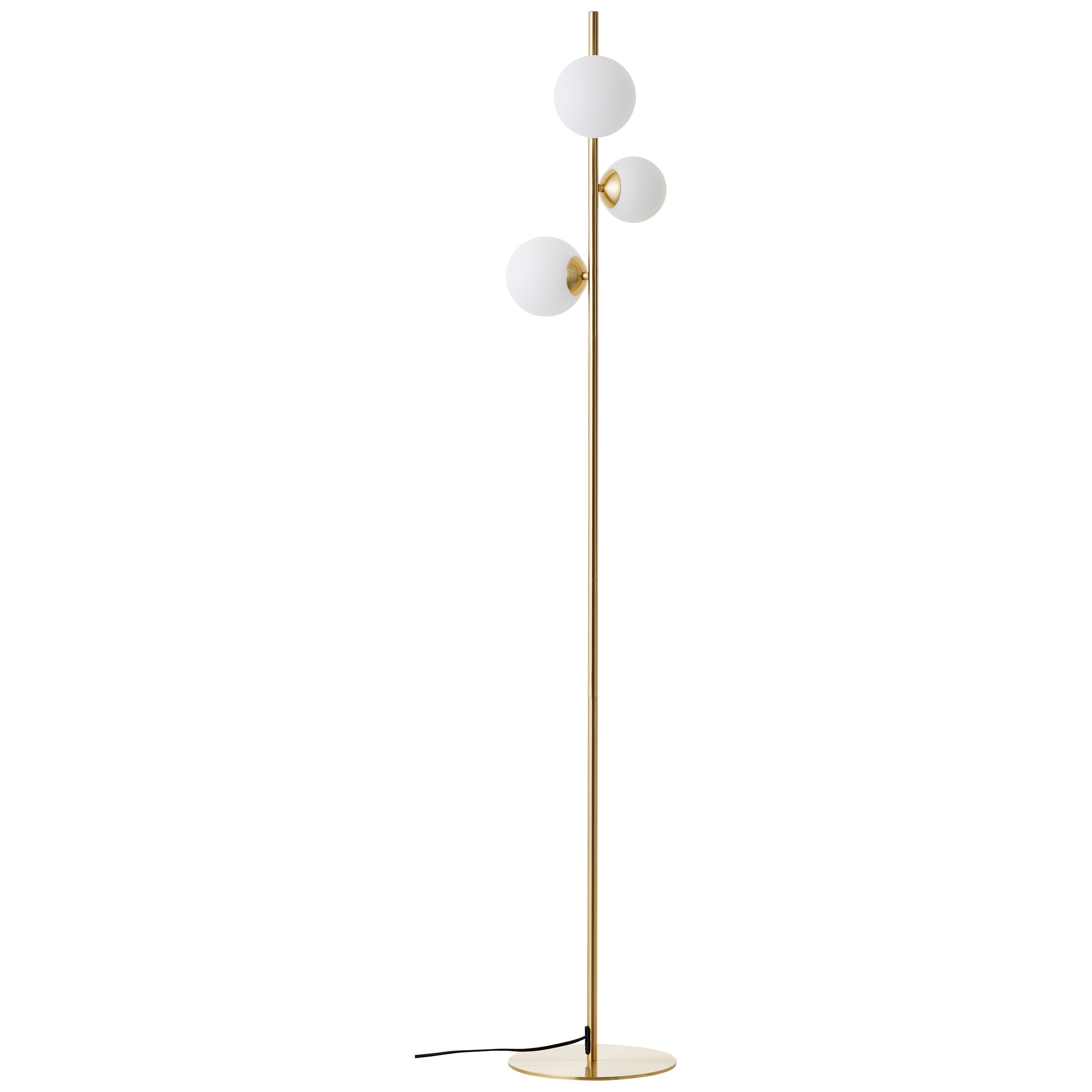 Candeeiro de pé G9 3 luzes 151 cm latão/vidro Inspire Callas - 21