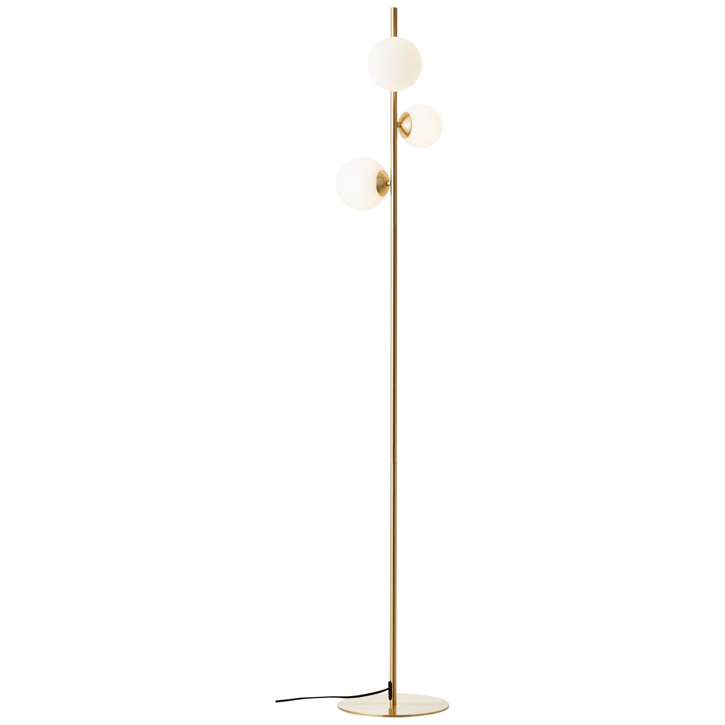 Candeeiro de pé G9 3 luzes 151 cm latão/vidro Inspire Callas - 22