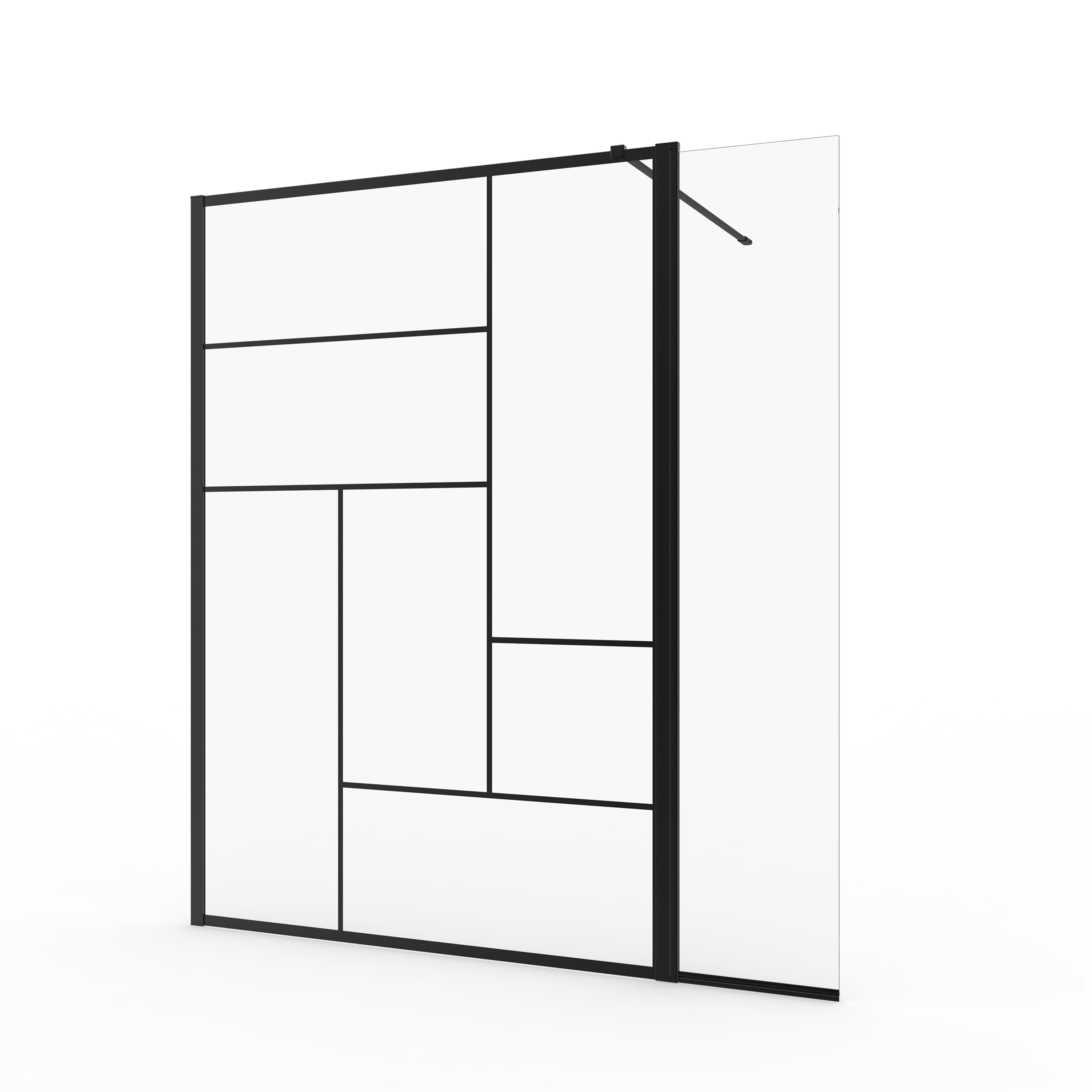 Kabina Walk-in Studio 140x200 transparentna profil czarny Sensea - 7