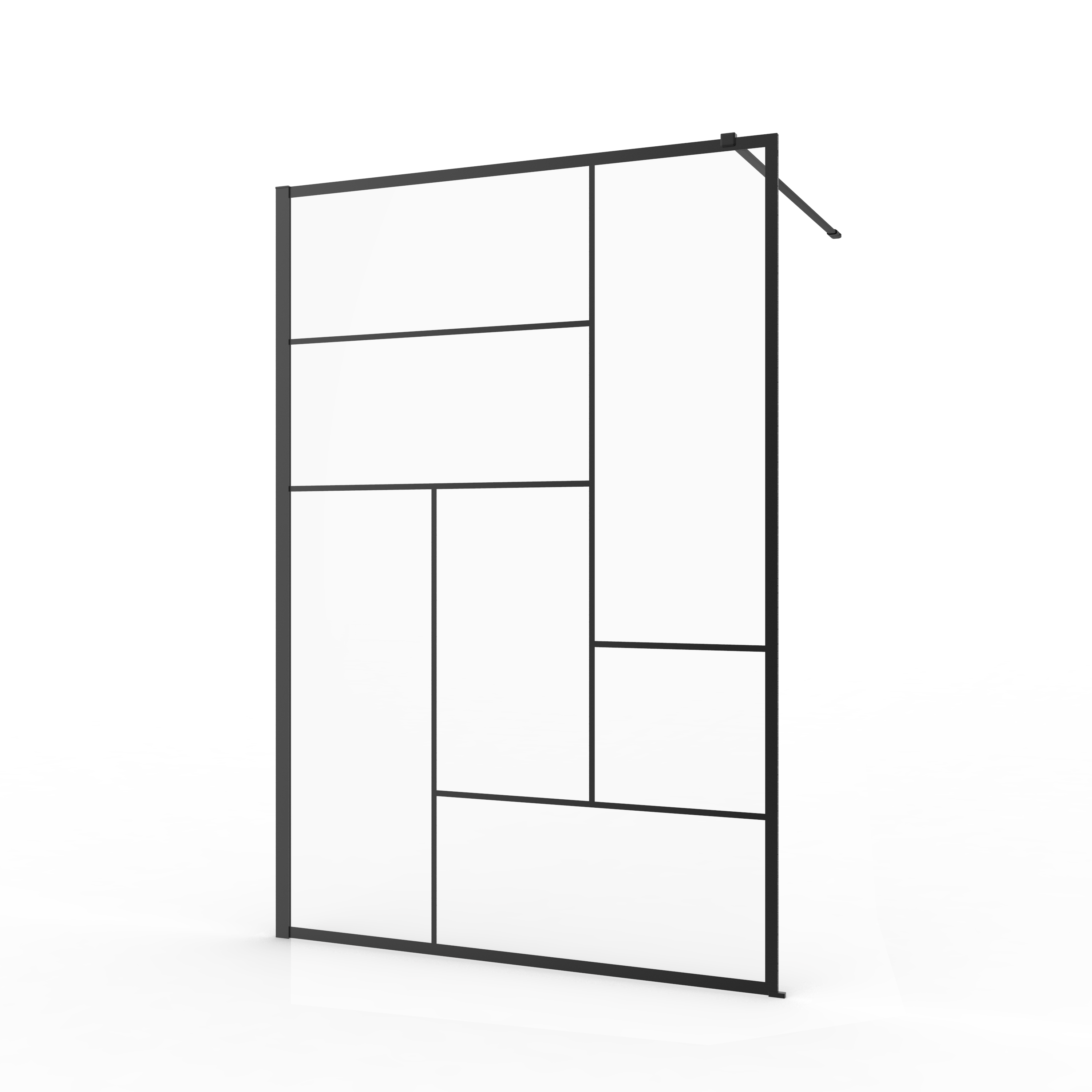 Kabina Walk-in Studio 140x200 transparentna profil czarny Sensea - 5