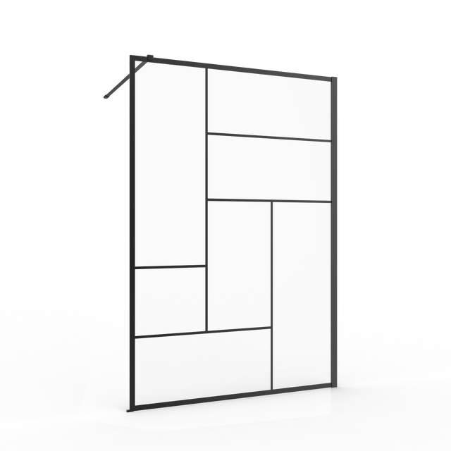 Kabina Walk-in Studio 140x200 transparentna profil czarny Sensea