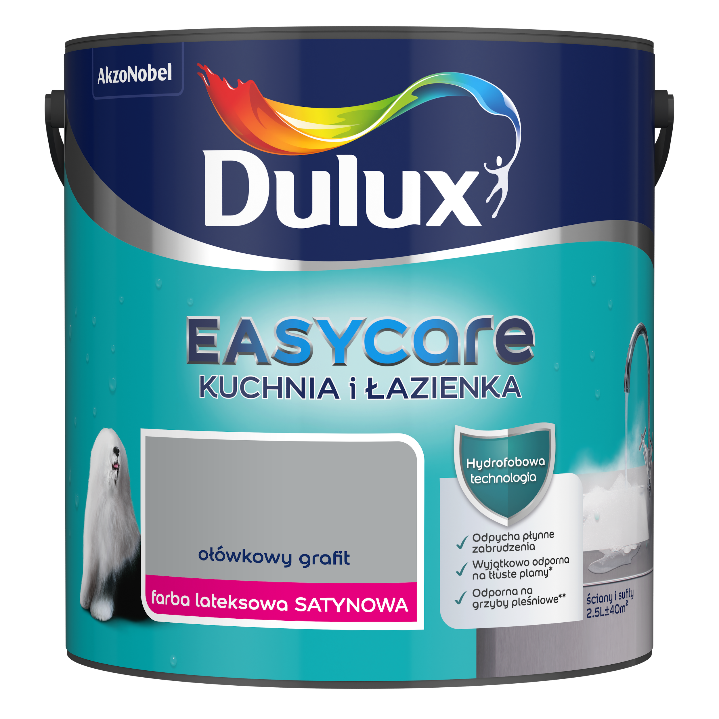 Farba Dulux Easycare Kuchnia i łazienka Ołówkowy grafit 2.5 l