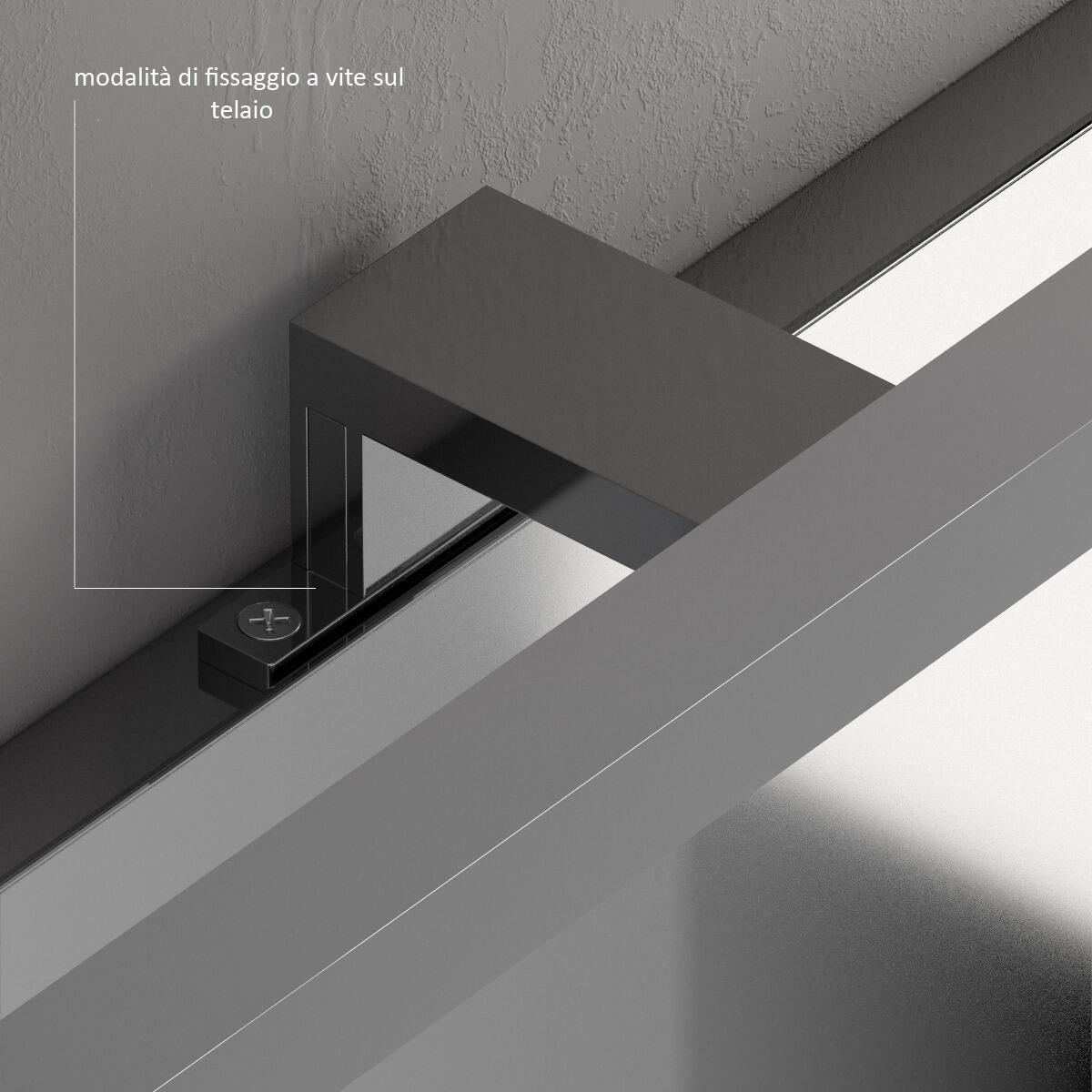Applique LED bagno IP44 grigio IP44, luce bianco freddo 650 lumen, - 4