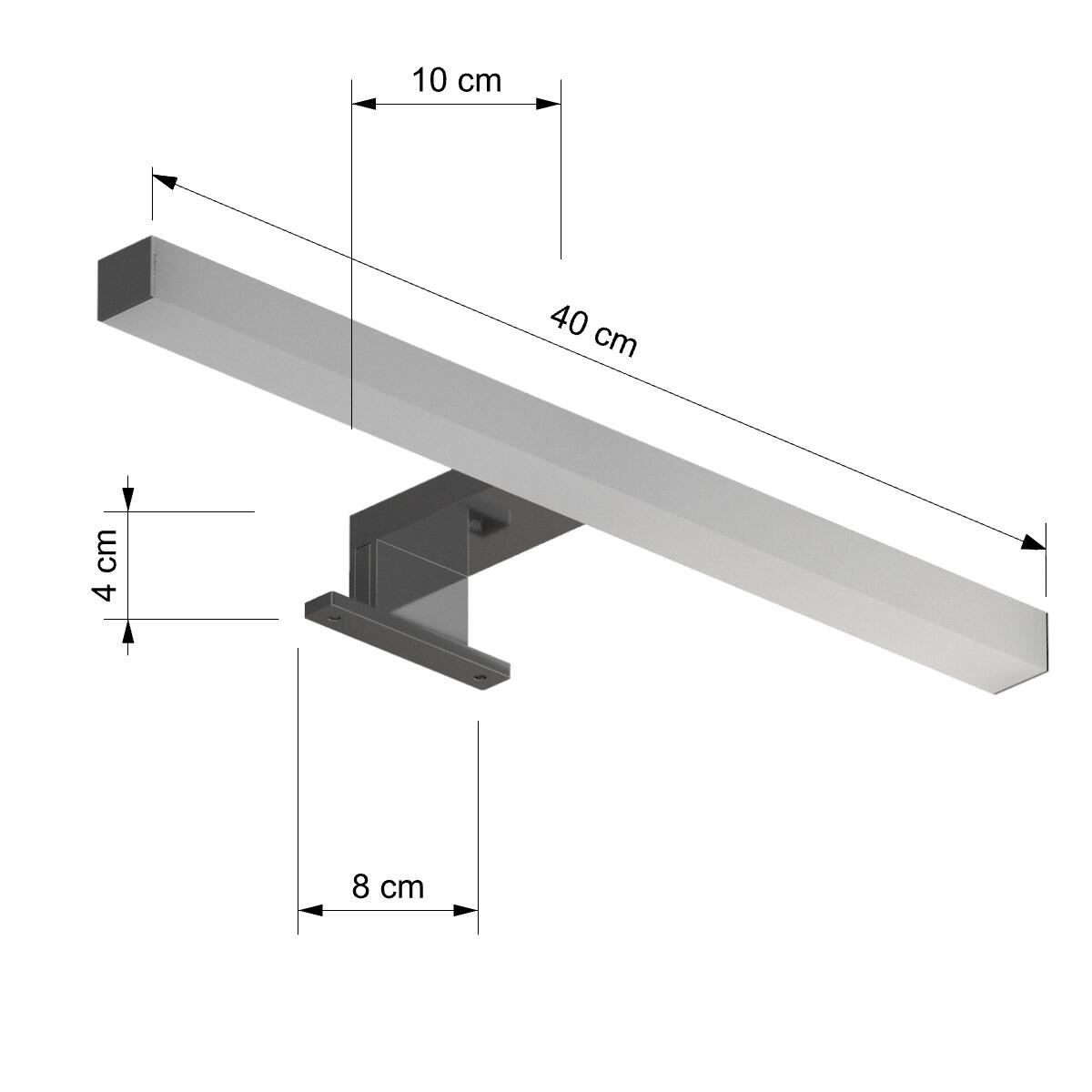 Applique LED bagno IP44 grigio IP44, luce bianco freddo 650 lumen, - 2